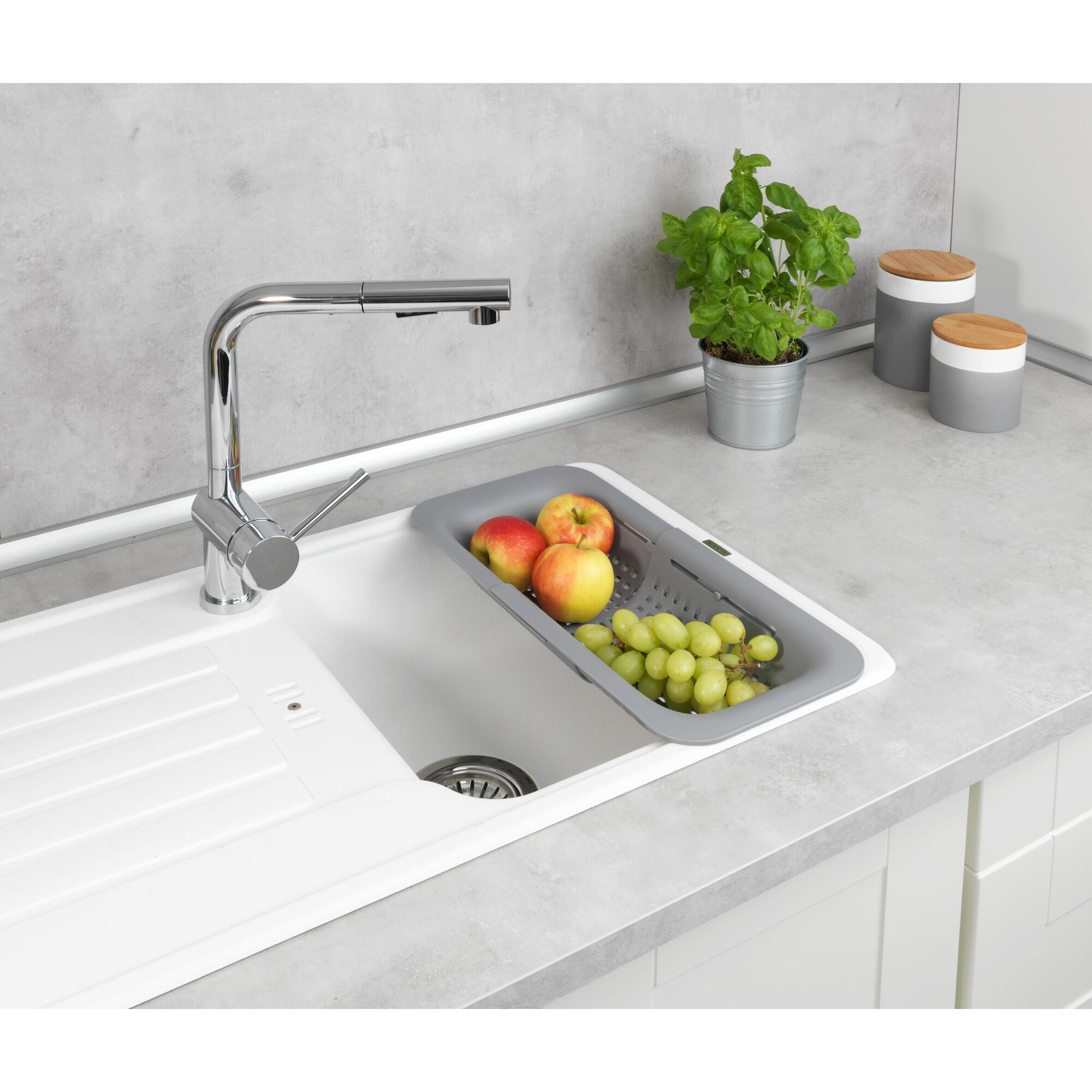 Escorredor extensível plástico cinza 36,5-50x20x7 cm Wenko - 4