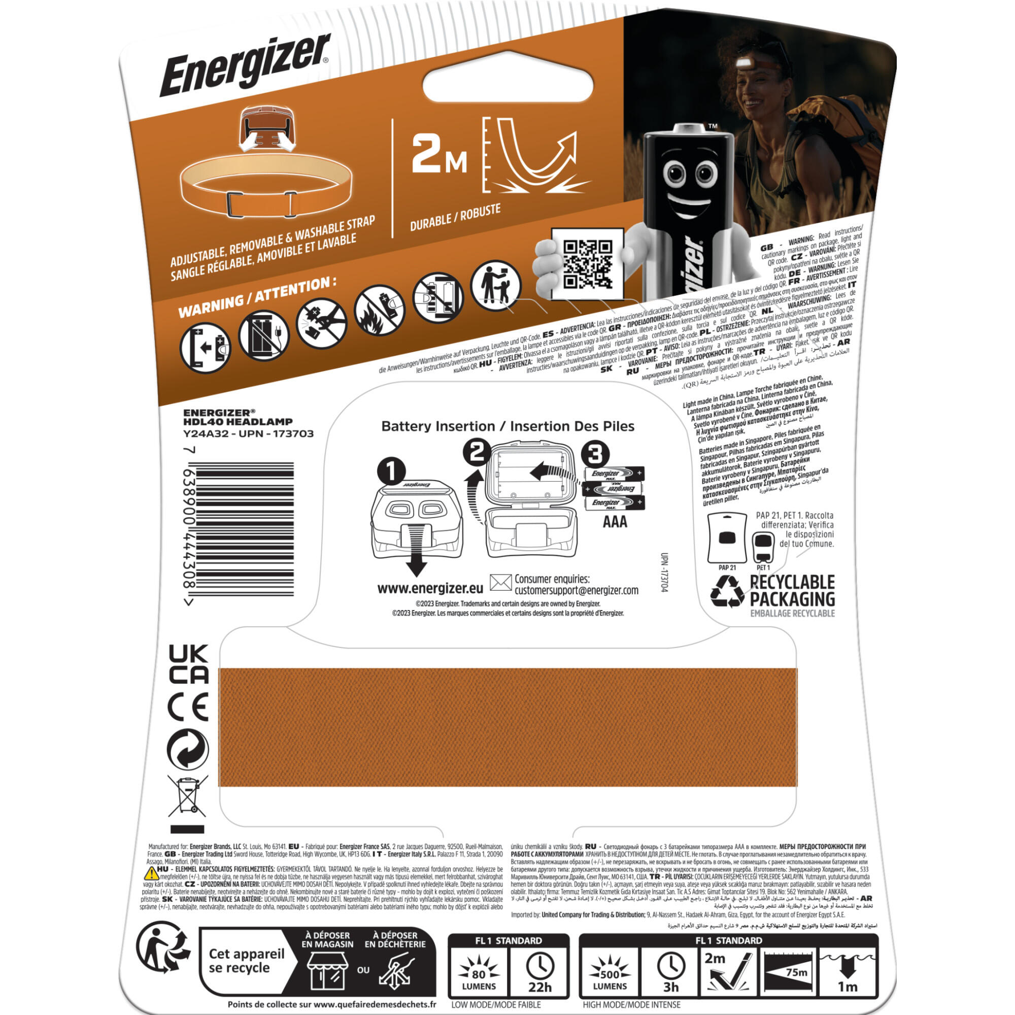 Linterna frontal ENERGIZER 500 lúmenes - 2