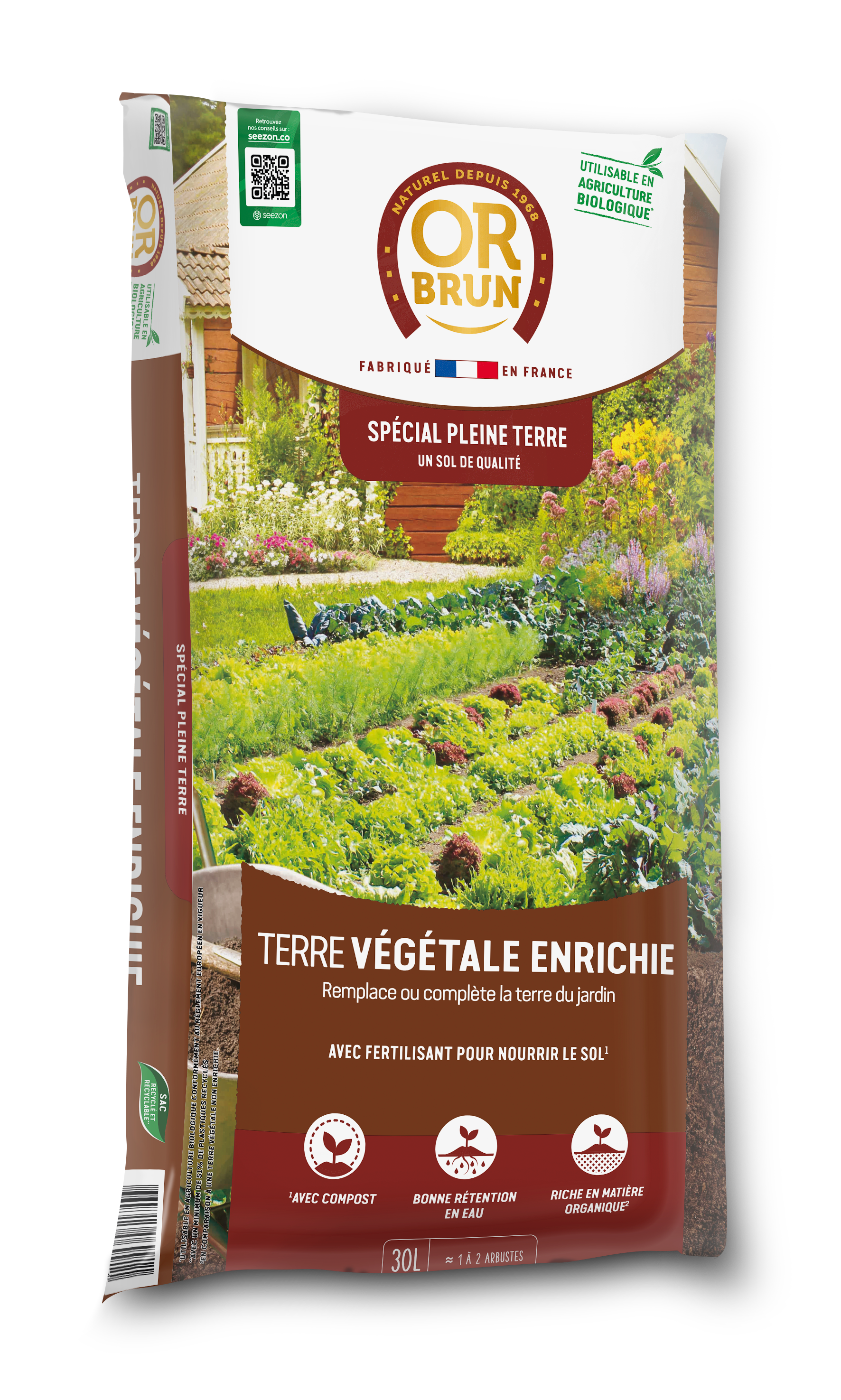 Substrat naturel OR BRUN, 30L - 2