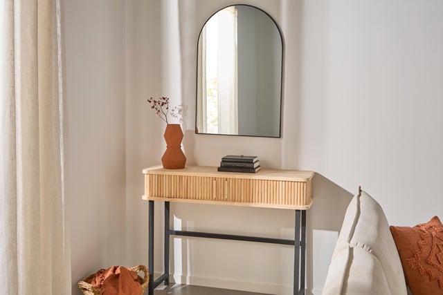 Miroir arc, métal noir Arche, l.60 x H.90 cm