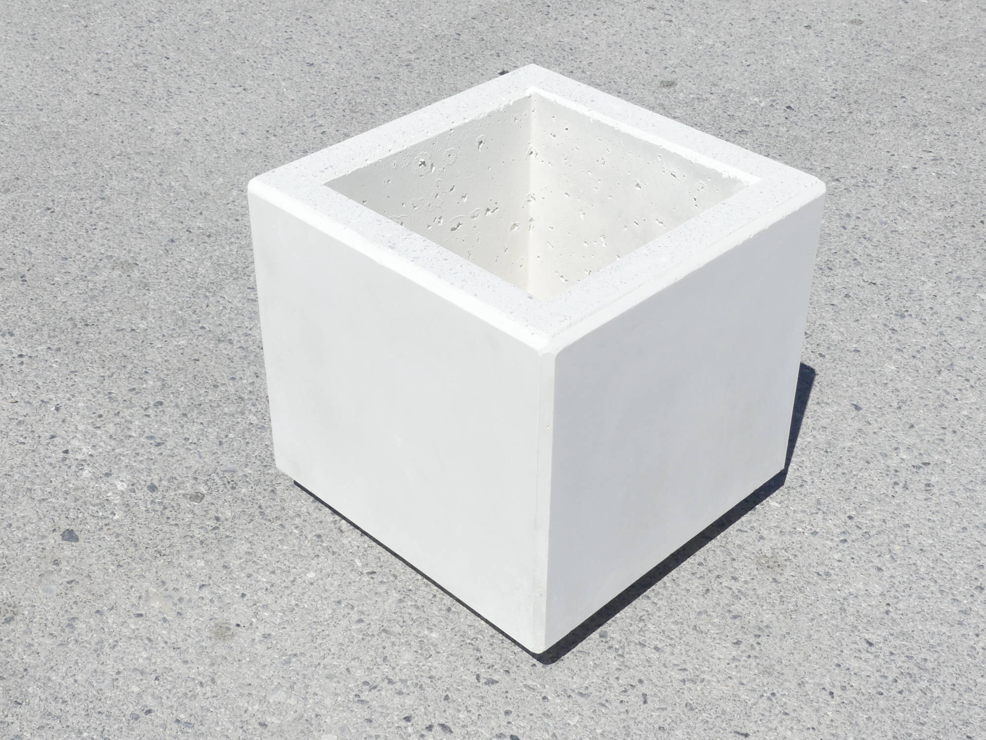 Jardinera de hormigón jardinera blanca blanco de 50x50x50cm