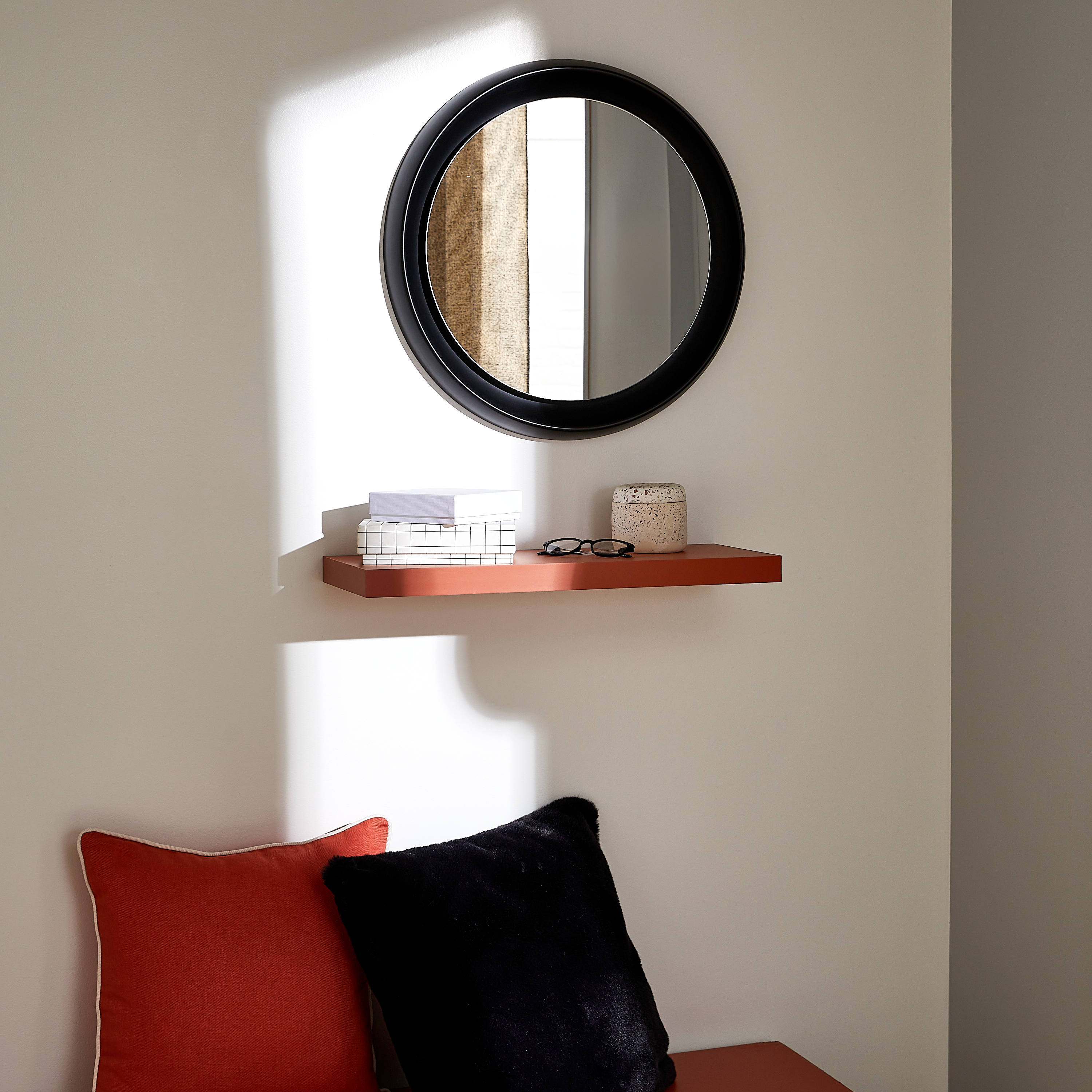 Coussin Swanny, imitation fourrure, noir l.45 x H.45 cm INSPIRE - 7