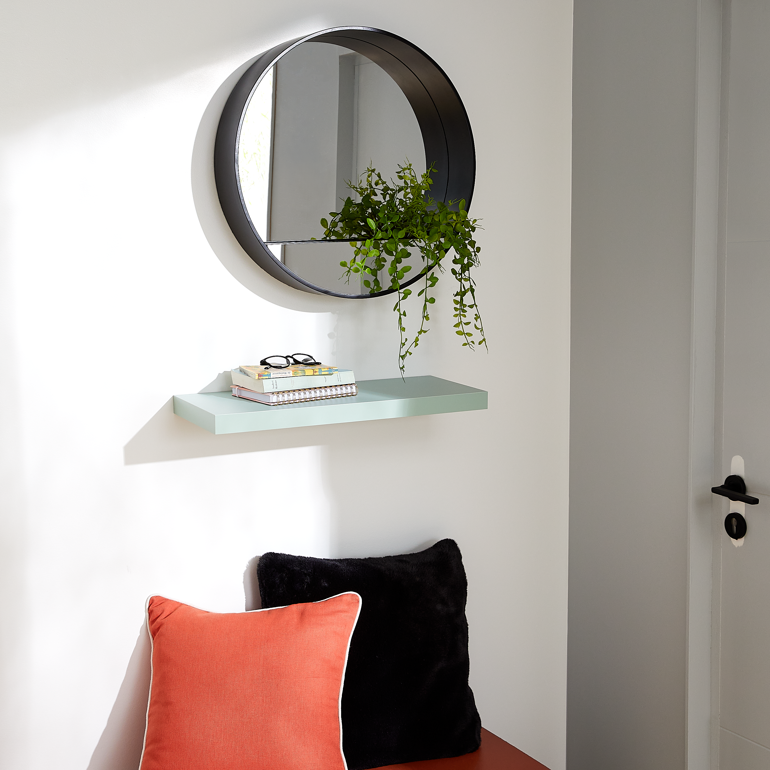 Miroir rond mdf noir Nordik tableto INSPIRE diam.55 cm - 11