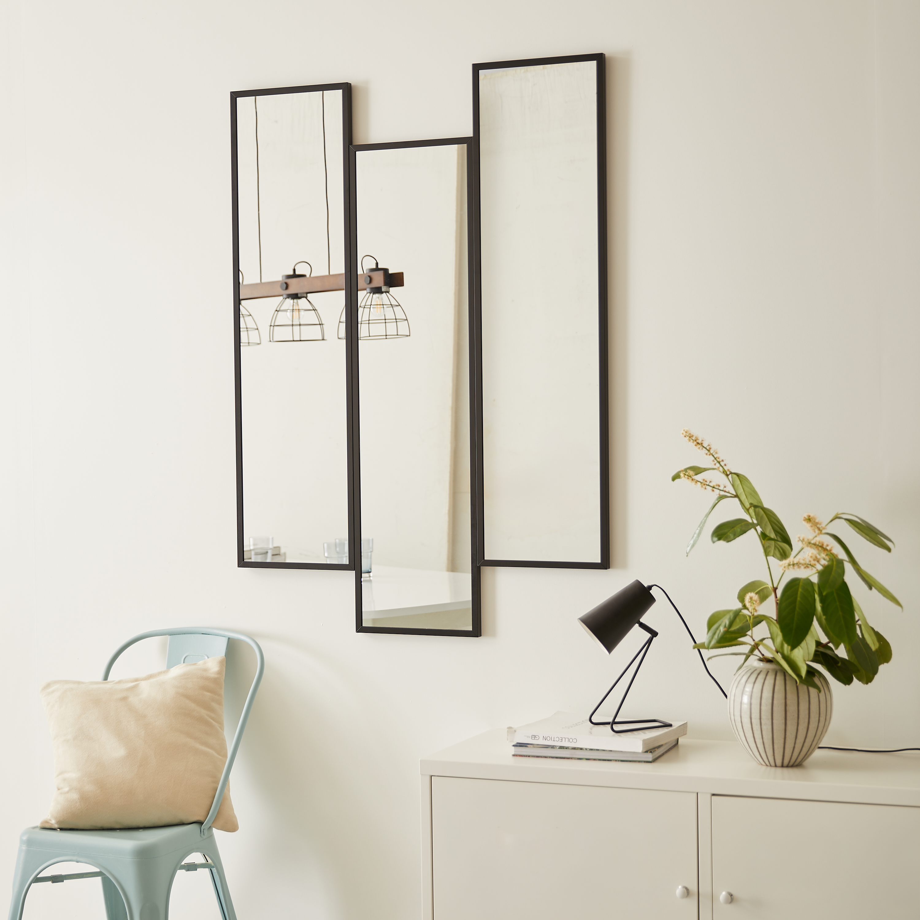 Lustro Atelier 30 x 110 cm czarne Inspire - 18