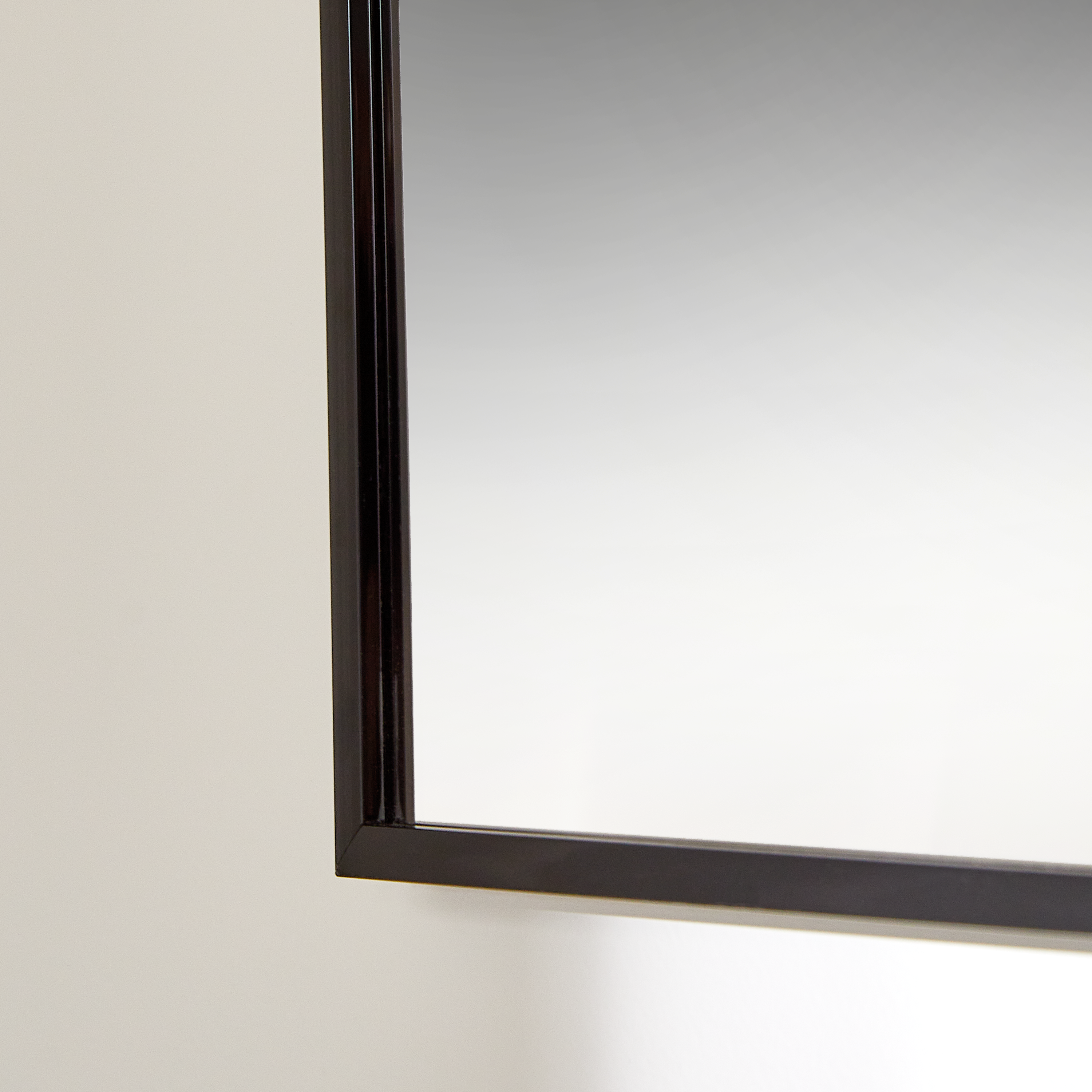 Espejo enmarcado de pared cuadrado Lila PVC negro brillante INSPIRE de 30 cm - 5