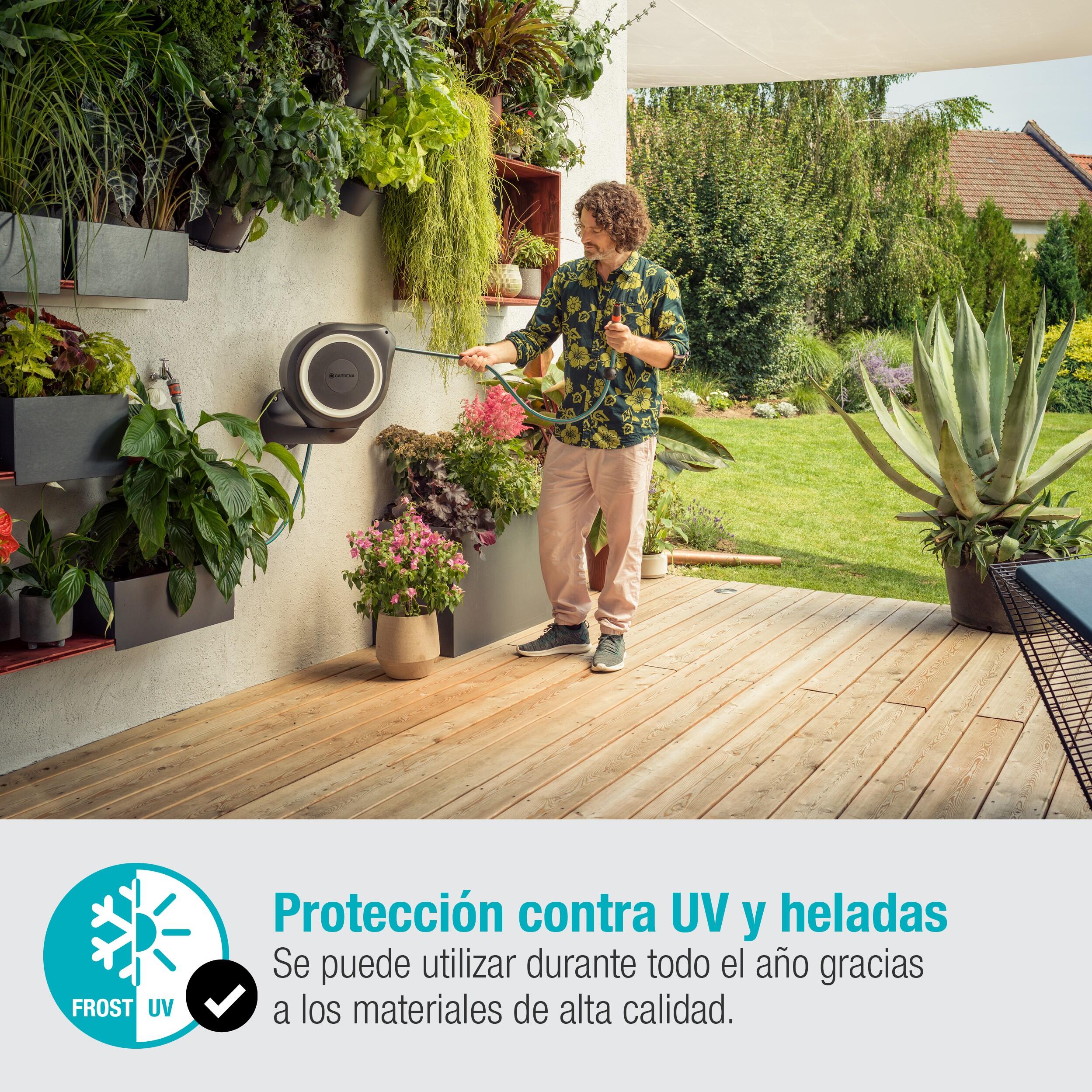 Porta manguera equipada mural GARDENA de 15m de 11mm de ø - 10
