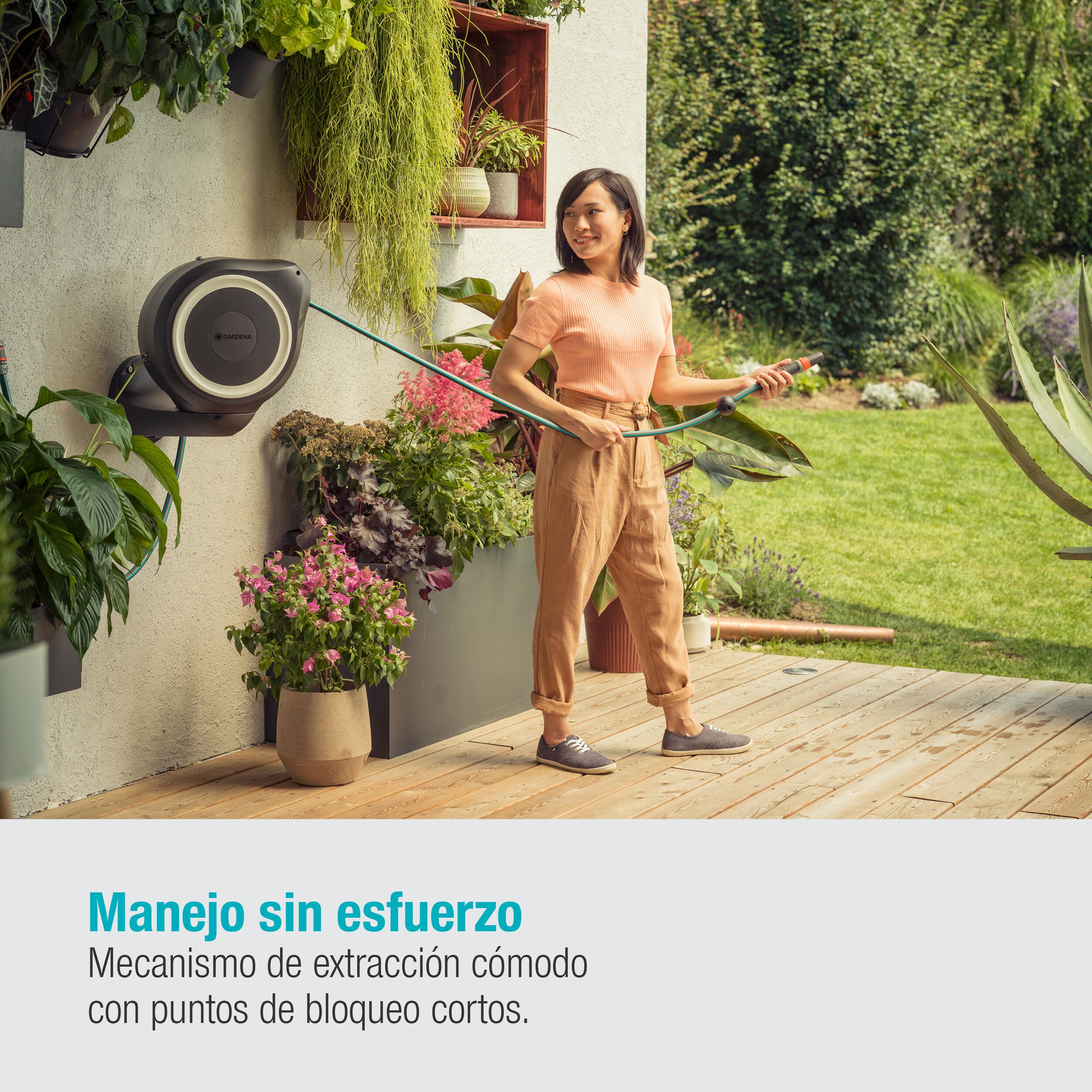 Enrollador de pared automático GARDENA 20 m. Exclusiv. - 20