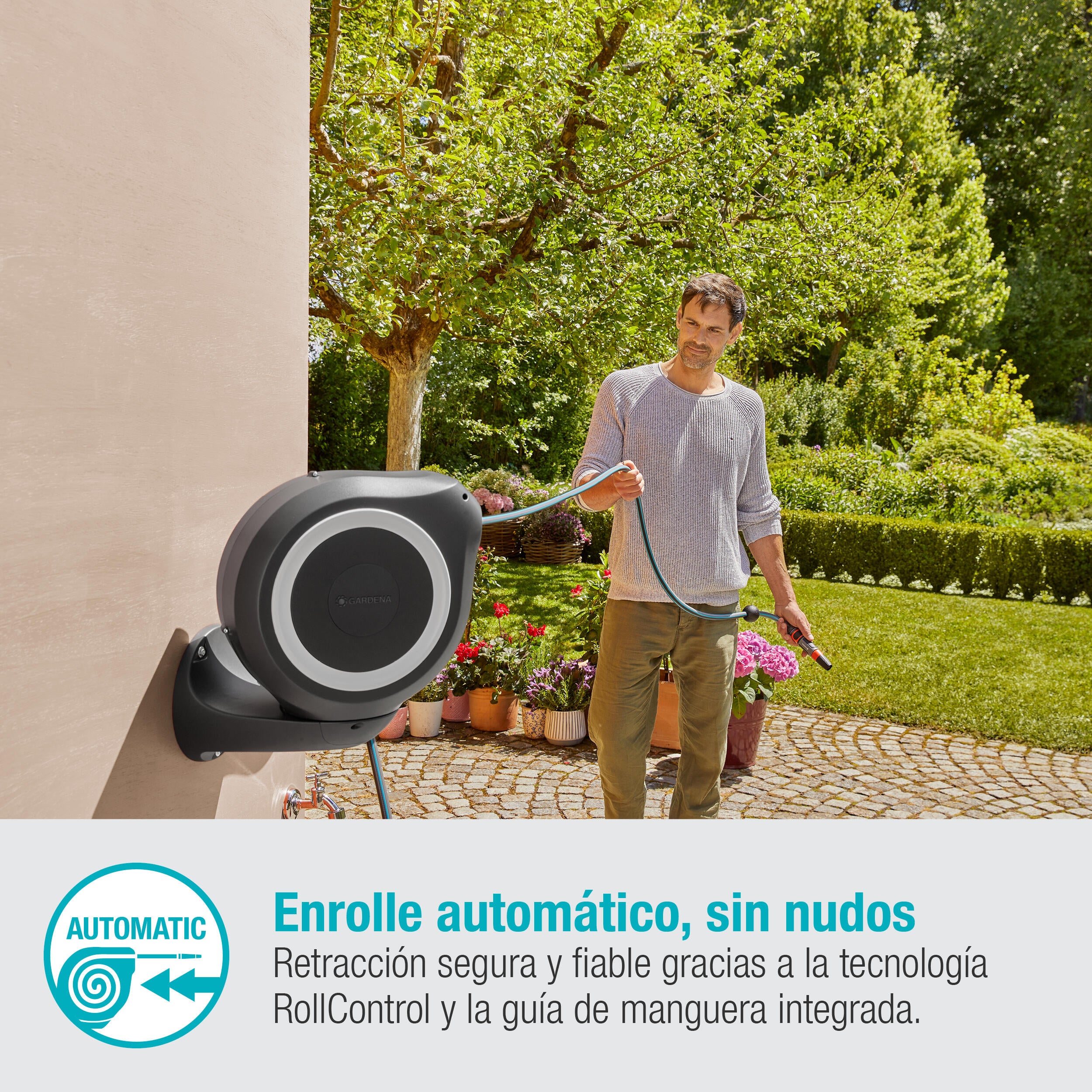 Enrollador de pared automático GARDENA 20 m. Exclusiv. - 19