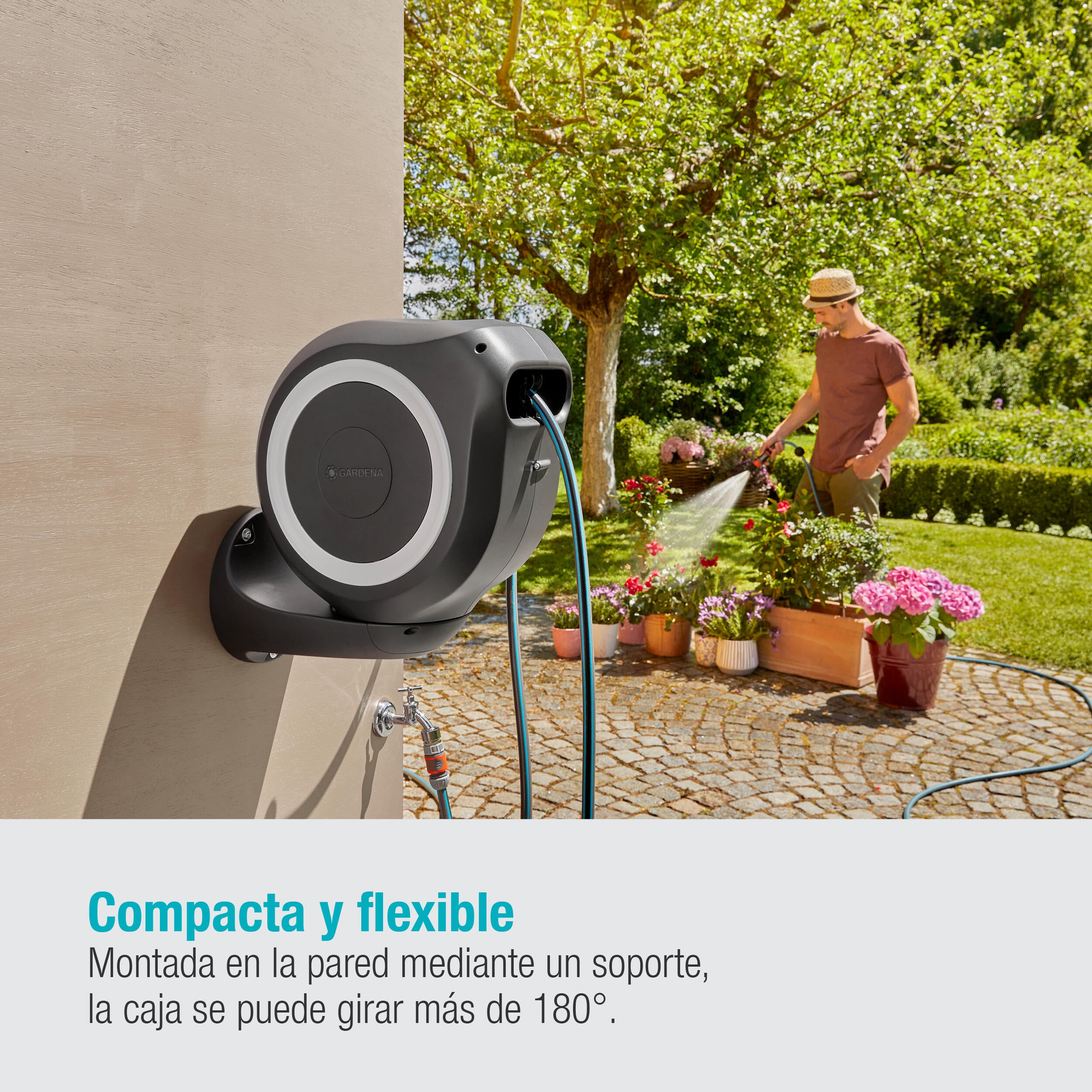 Enrollador de pared automático GARDENA 20 m. Exclusiv. - 18
