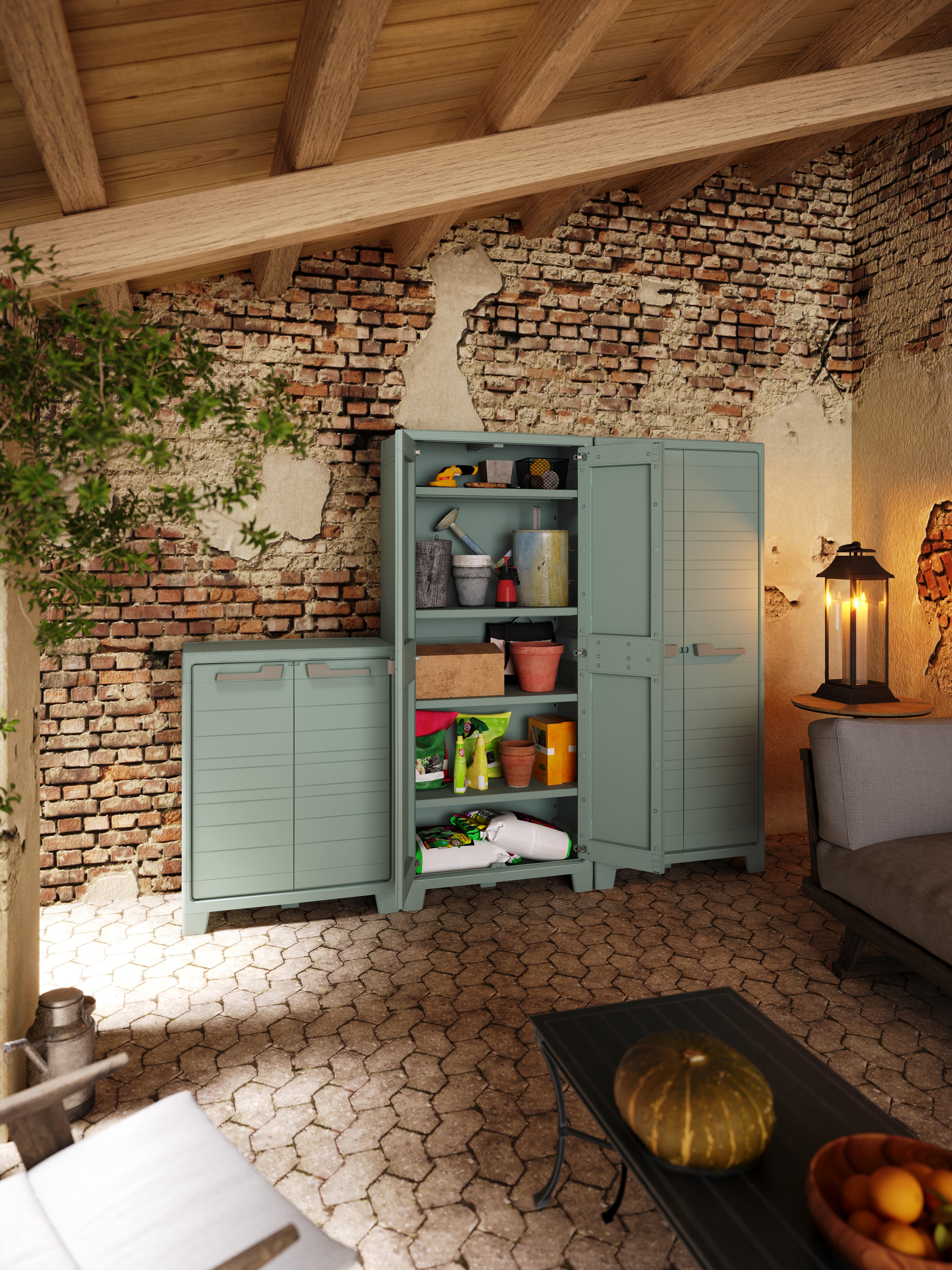 Armario alto baldas Planet Outdoor 182x80x44 cm para uso interior/exterior verde - 6