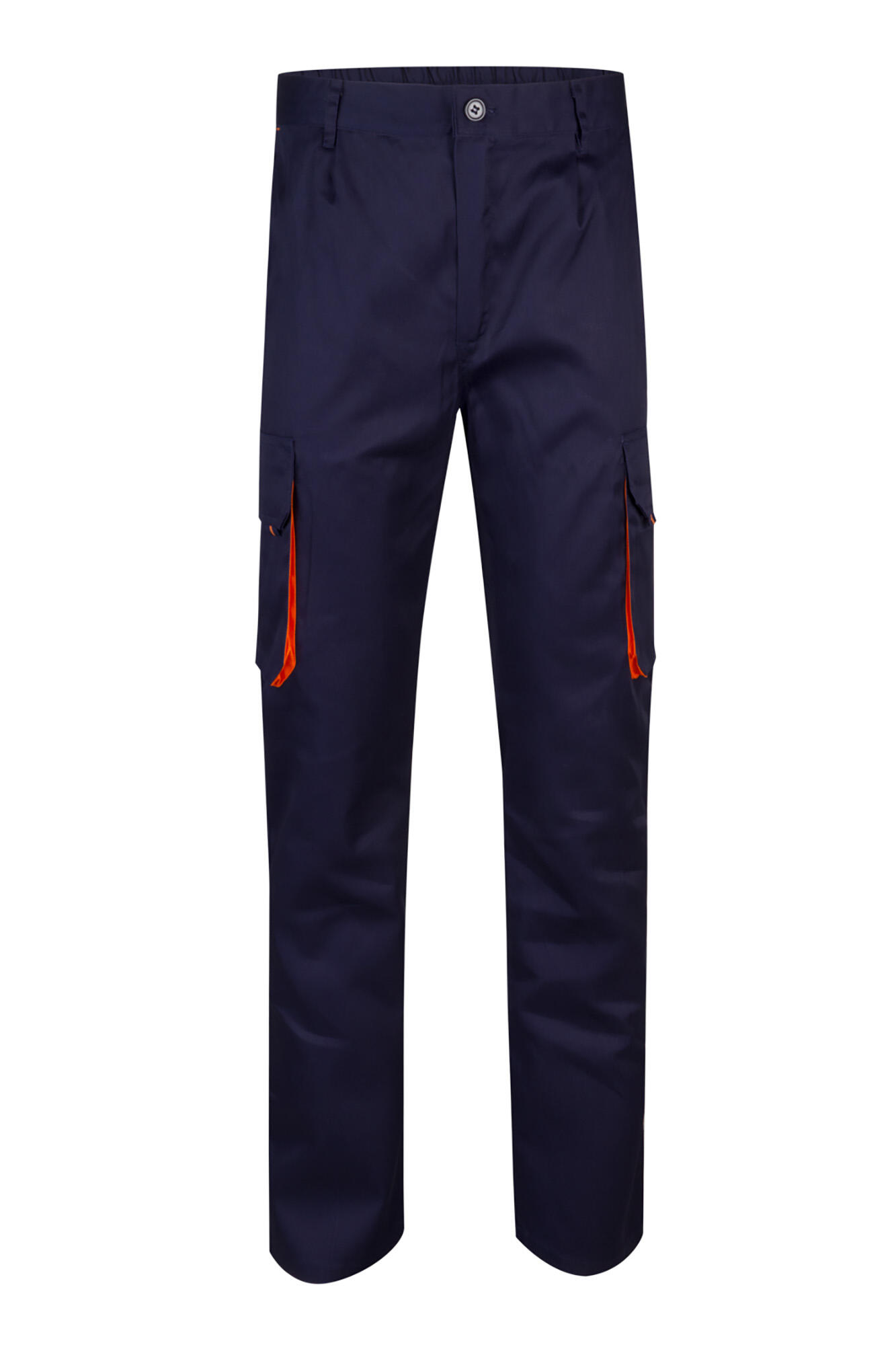 Pantalón bicolor multibolsillos velilla - azul marino/naranja - 52