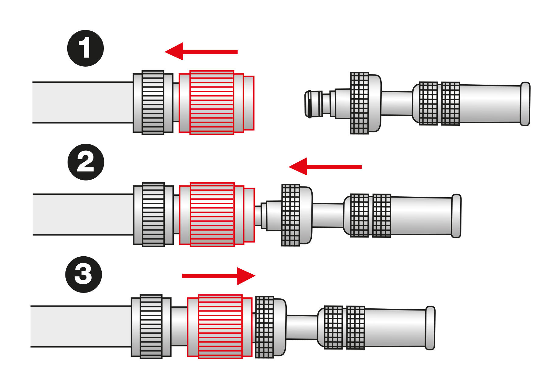 Raccord laiton automatique 3 billes aquastop tuyau diam.19 BOUTTE - 5