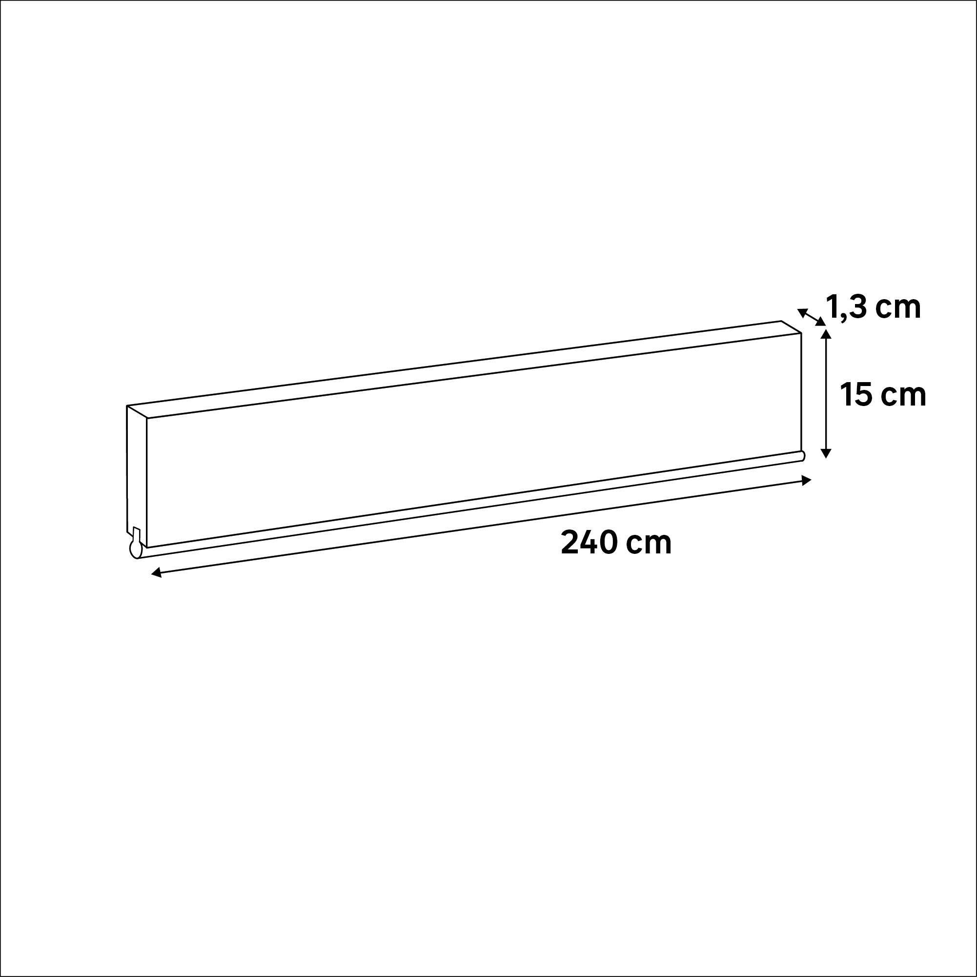 Plinthe de cuisine Vienne, lin, H.15 cm x L.2.4 m x Ep.13 mm Délinia ID - 3