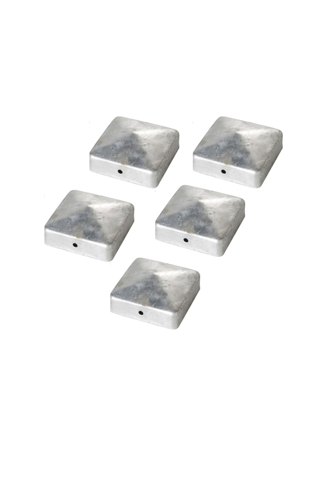 5 chapeaux pyramide acier galvanisé 7X7 cm