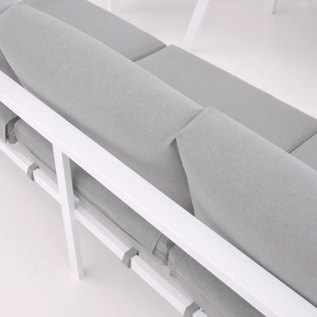 Salon d'angle NATERIAL Naxos II 10 places en aluminium blanc - 9