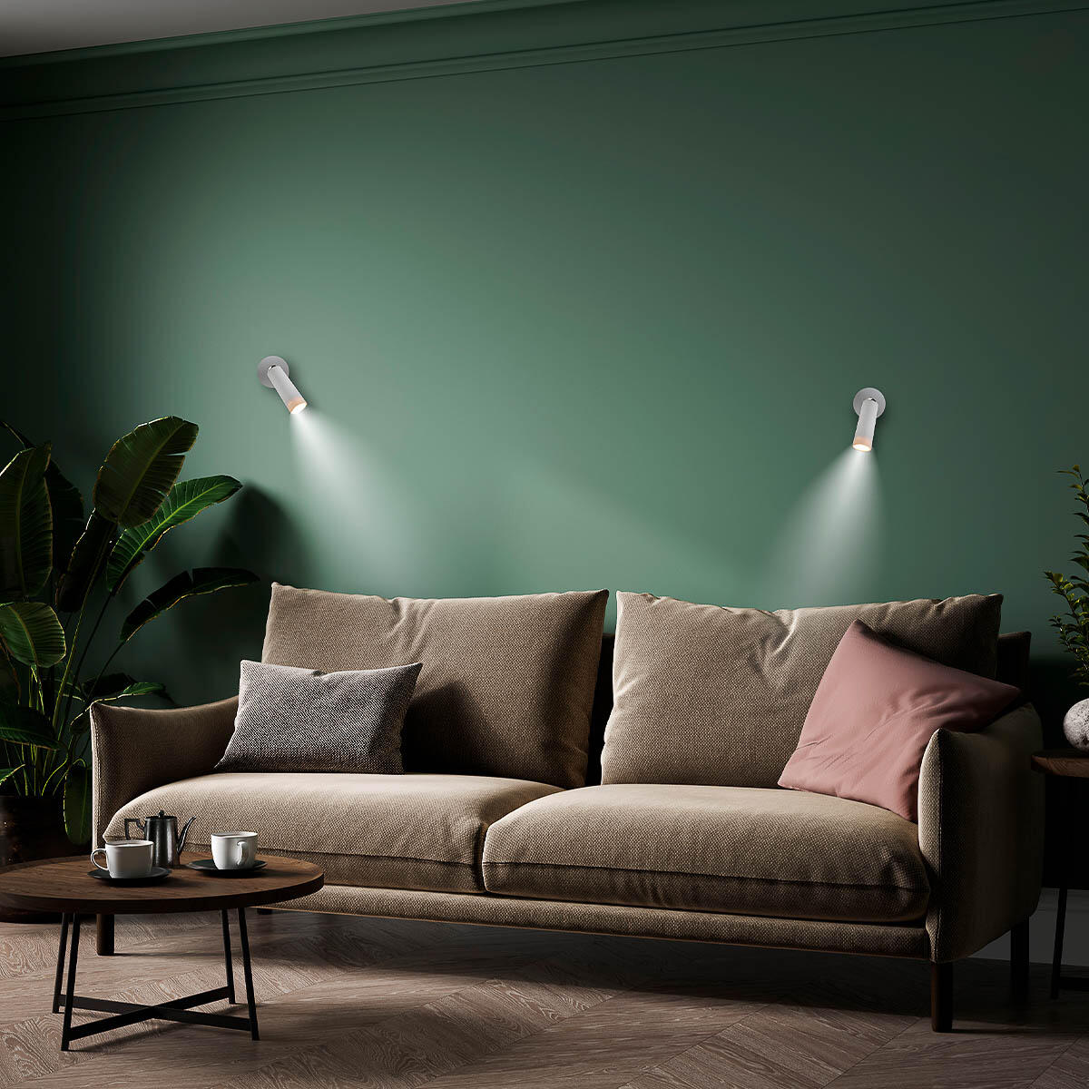 Aplique de pared LED recargable sin cables con interruptor Roll 4 NEW GARDEN blanco carga con batería luz cálida 3000K intensidad regulable IP20 300 lm - 13