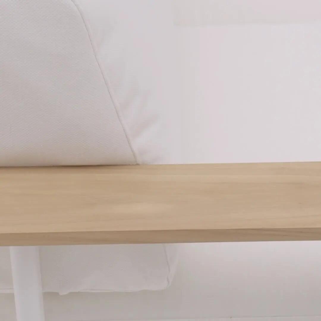 Sofá de jardín con cojín de jardín de aluminio Duna beige - 3