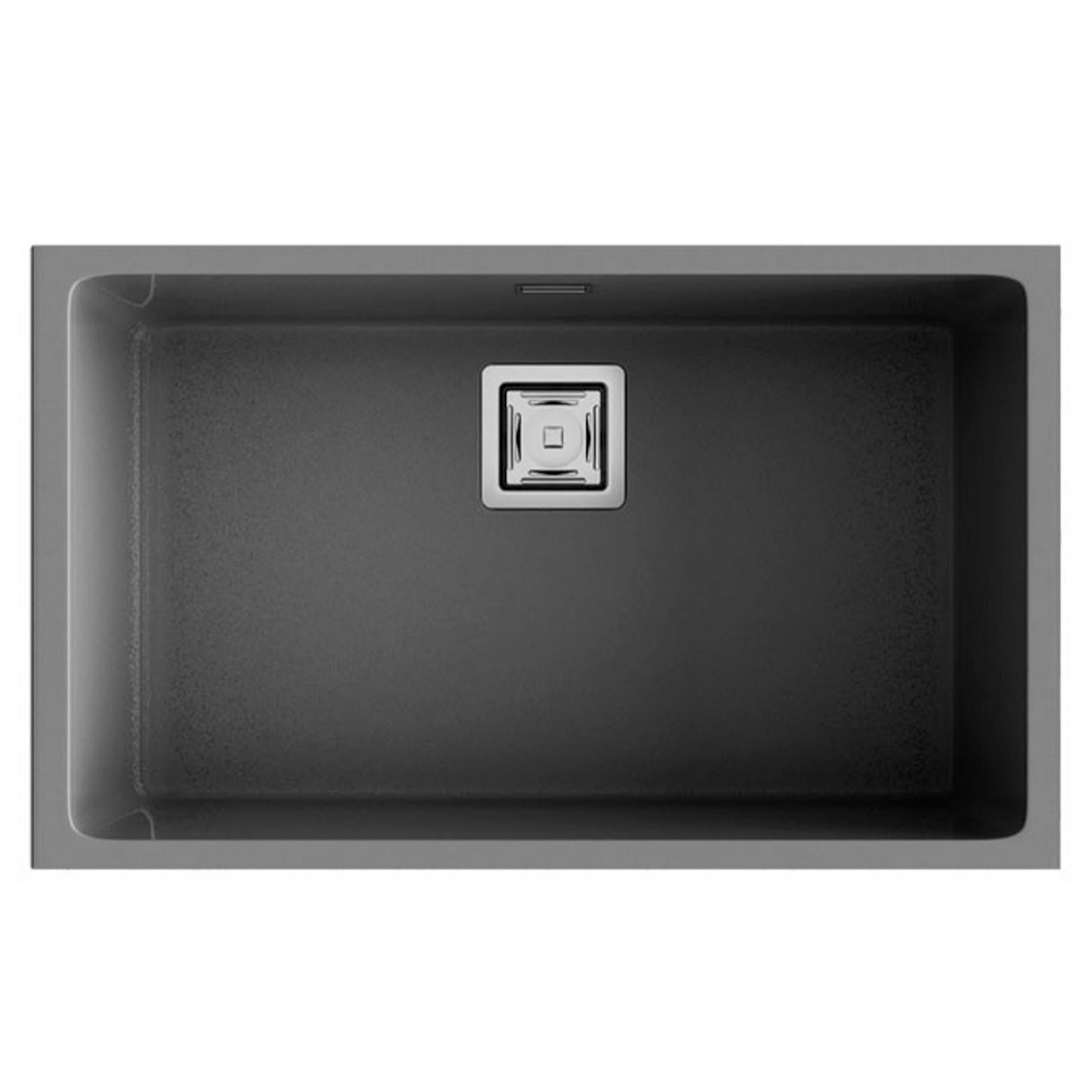 Fregadero 1 seno poalgi zie soft concret 75x45 cm