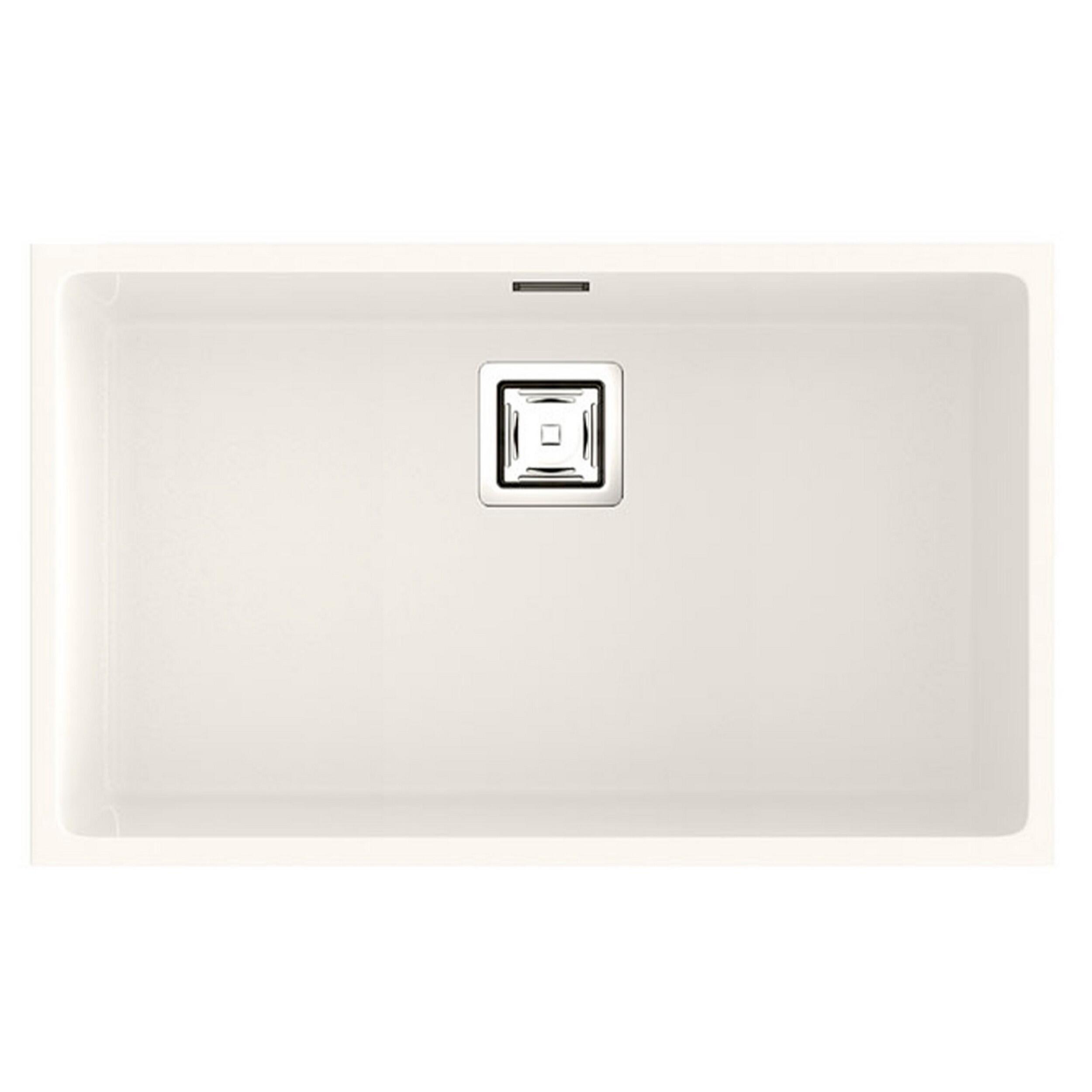 Fregadero 1 seno poalgi zie 70 soft blanco 75x45 cm