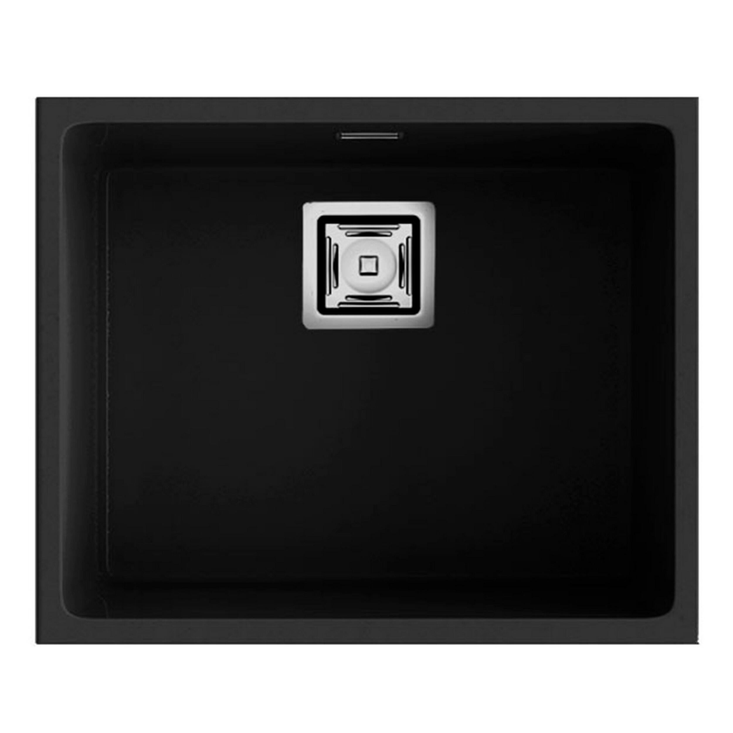 Fregadero 1 seno zie negro gloss 55x45 cm