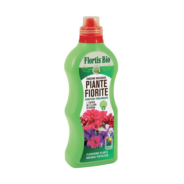 Concime liquido FLORTIS per pianta fiorita gerani e piante fiorite BIO 1 kg