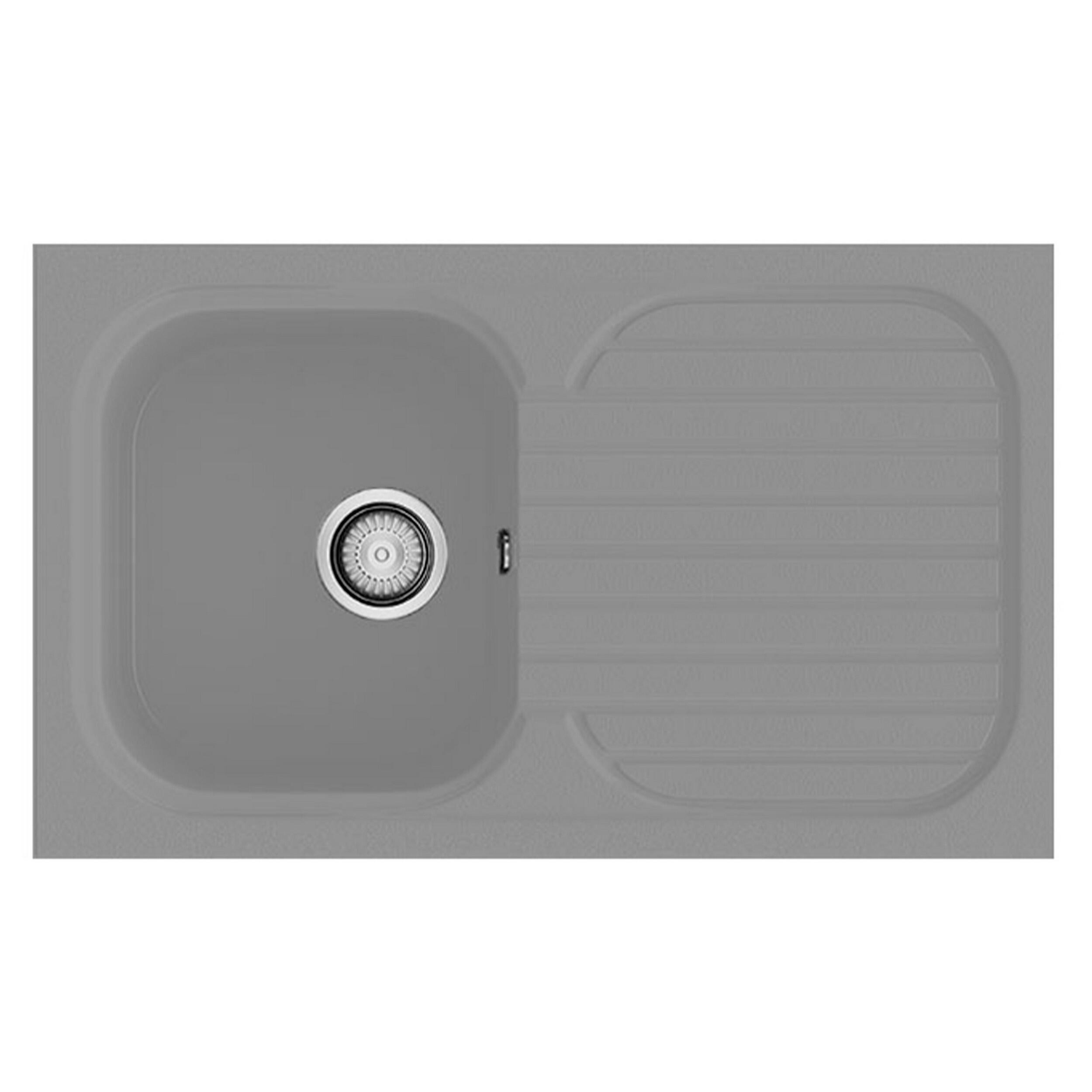 Fregadero seno con escurridor de resina concret poalgi jerez 82.3 x 49.5 cm