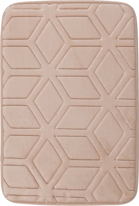 Dywanik łazienkowy Hamilton 60 x 40 cm geometryczny beżowy Multi-Decor