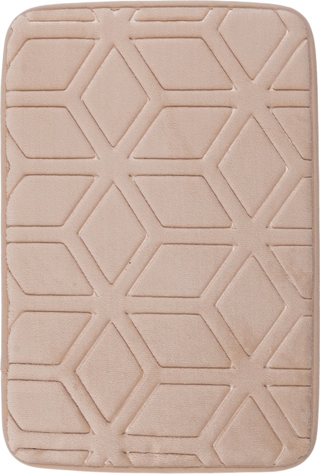 Dywanik łazienkowy Hamilton 60 x 40 cm geometryczny beżowy Multi-Decor