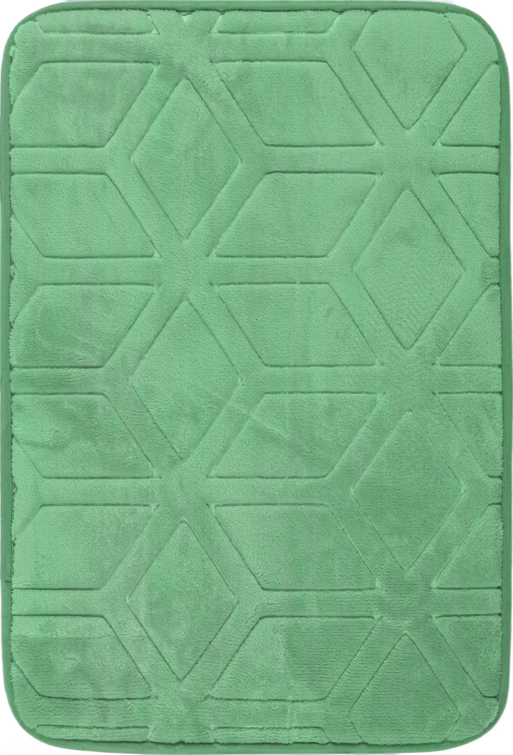 Dywanik łazienkowy Hamilton 60 x 40 cm geometryczny zielony Multi-Decor