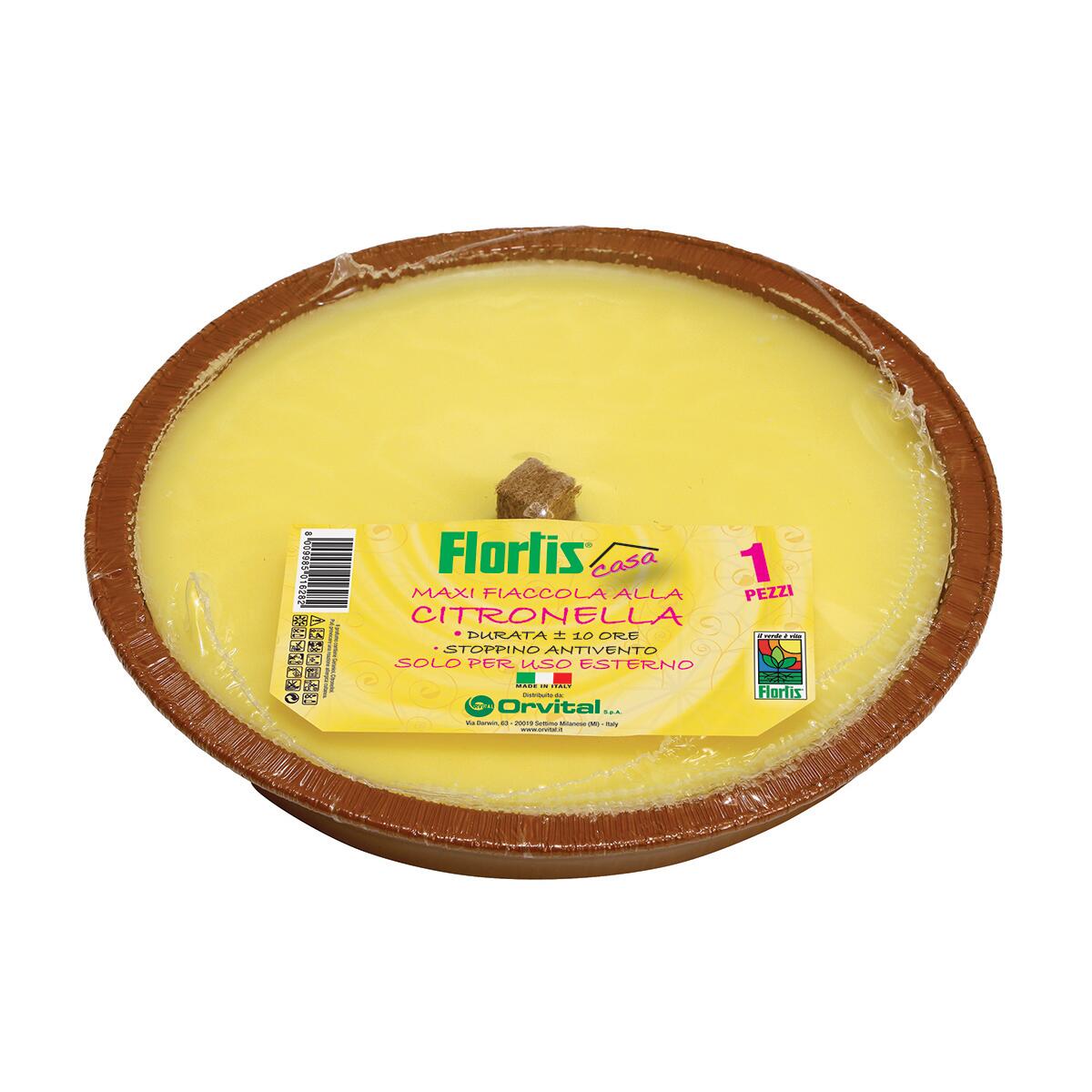 Candela anti-zanzara FLORTIS al profumo di citronella 16.5 cm - 2