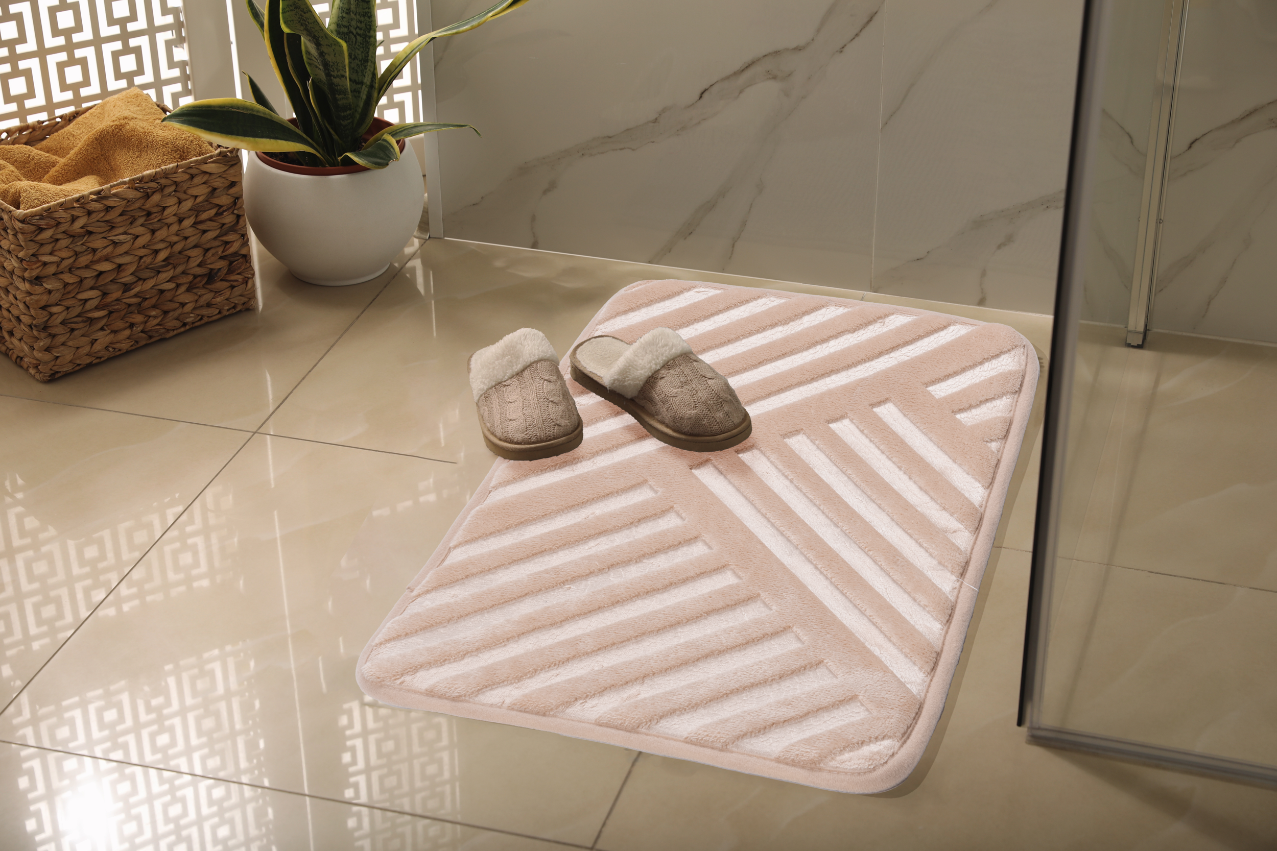 Dywanik łazienkowy Hamilton 60 x 40 cm beżowy Multi-Decor - 2