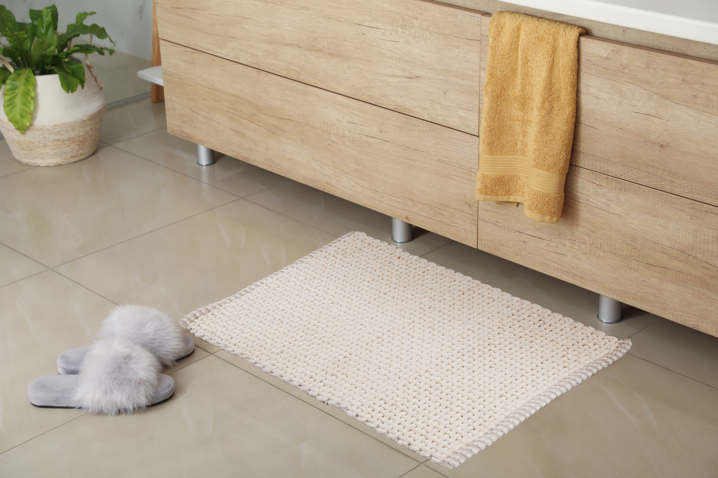 Dywanik łazienkowy Ecru Belweder 80 x 50 cm Multi-Decor - 2