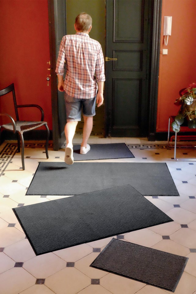 Tapis antipoussière gris l.78 cm x L.118 cm