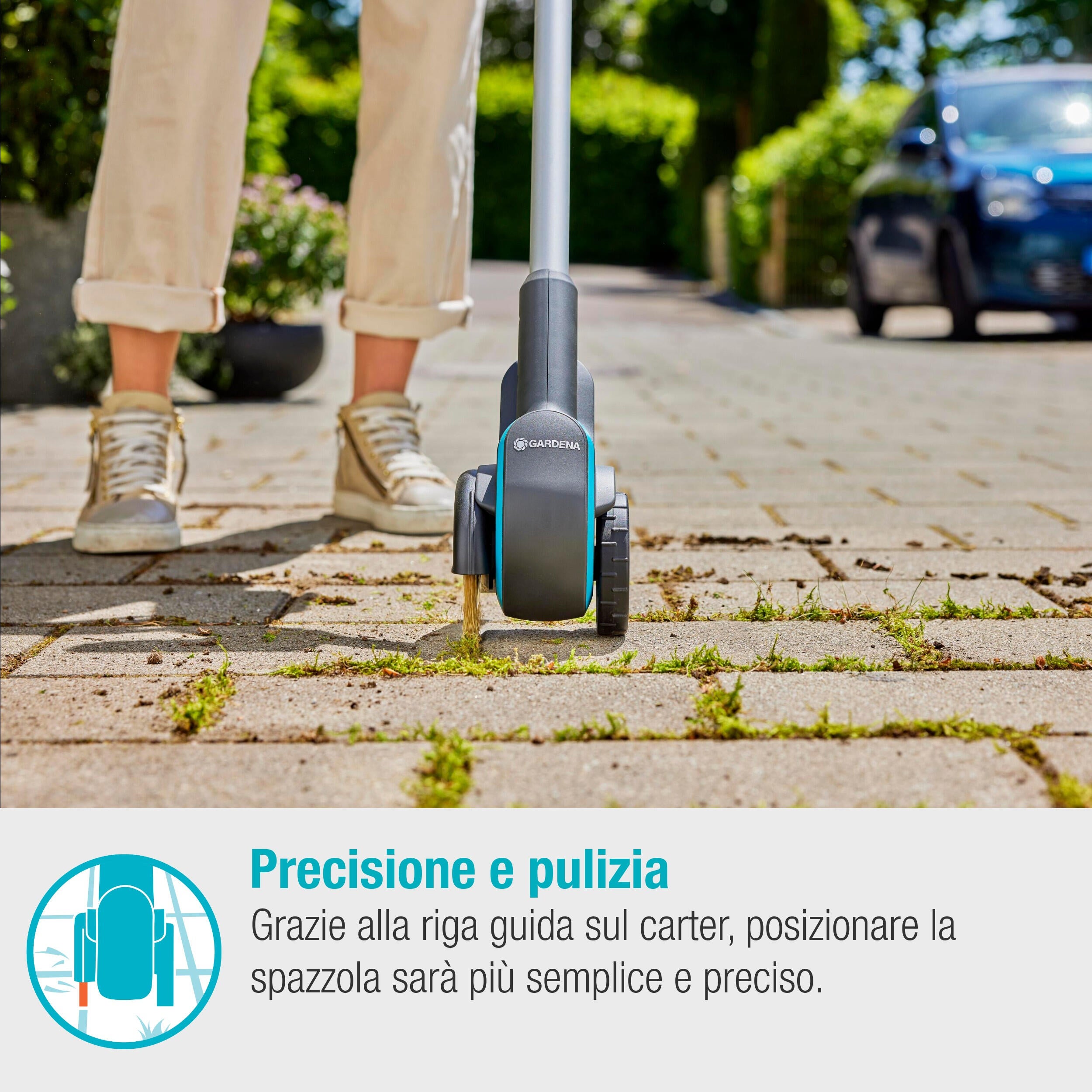 Synx Tools Scopa Cocos Larga 60 Cm Con Setole Morbide E Manico Lungo 150 Cm - Scopa Per Esterni, Giardino, Pavimenti Lisci
