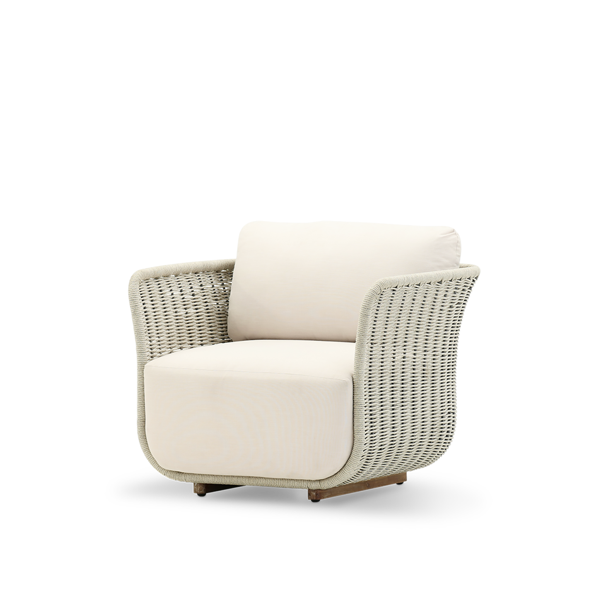 Pack de 2 sillones de jardín corfu de aluminio y cuerda gris