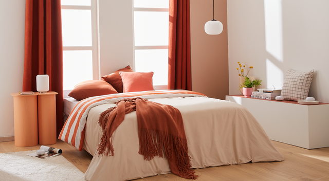Coperta in Acrilico Witold arancio / ramato, 130x 180 cm