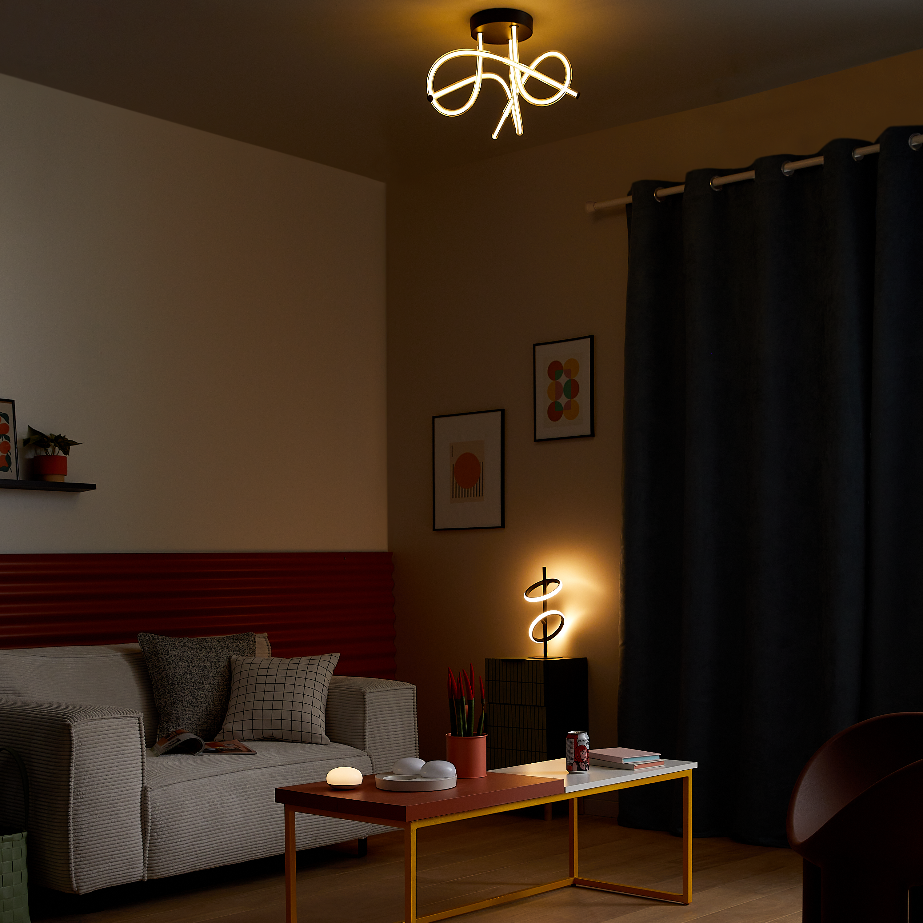 Lampa stołowa Kapeo czarna 2 x LED Inspire - 5