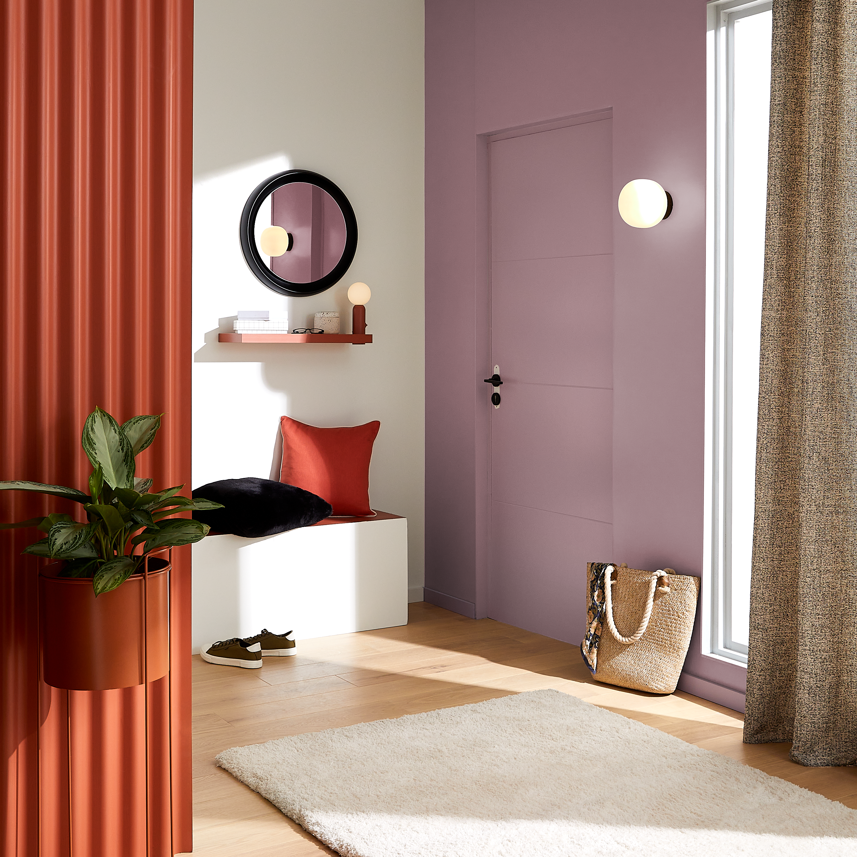 Lampa stołowa Lodi czerwona LED Inspire - 20