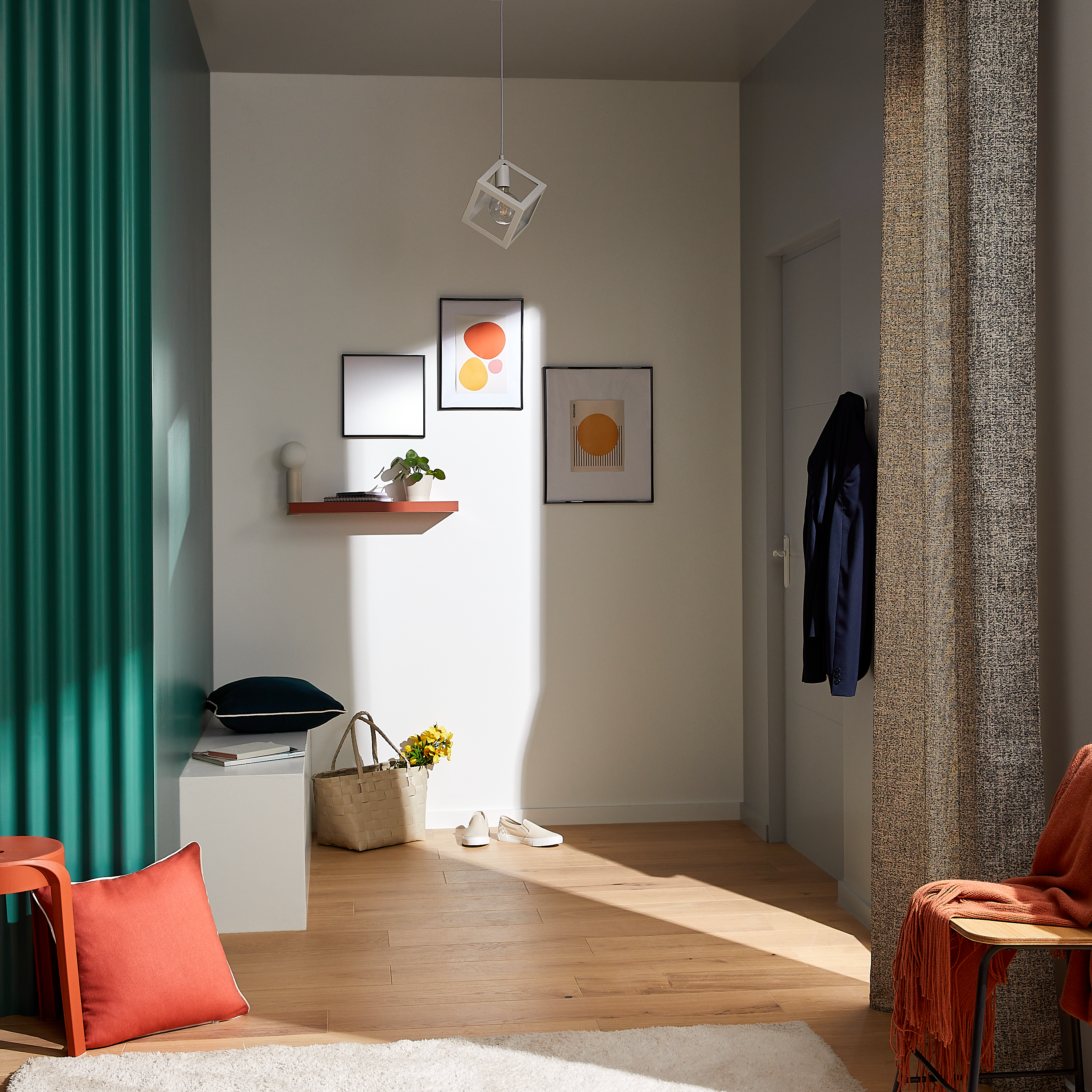 Lampa wisząca Plywood biała E27 Inspire - 4