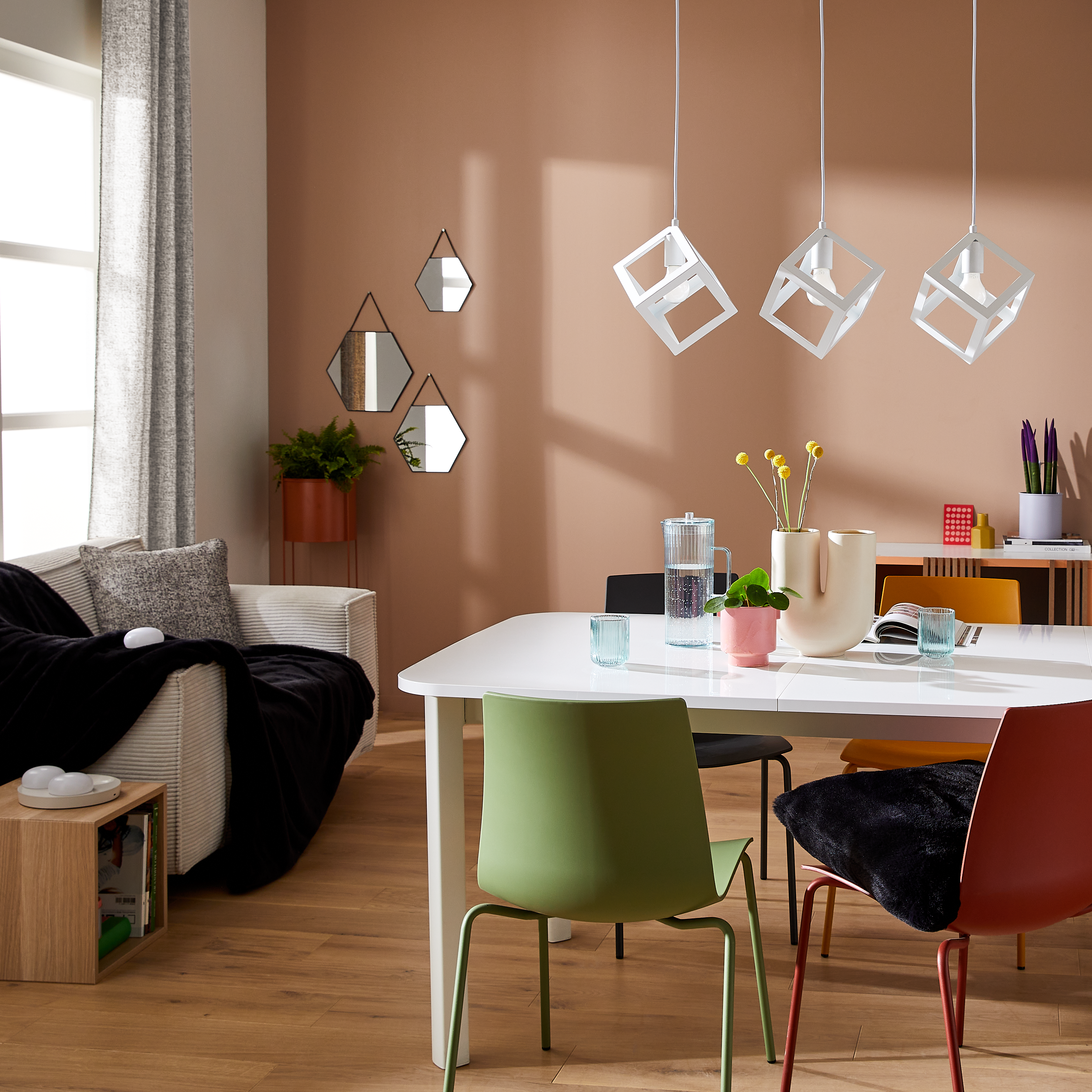 Lampa wisząca Plywood biała 3 x E27 Inspire - 7