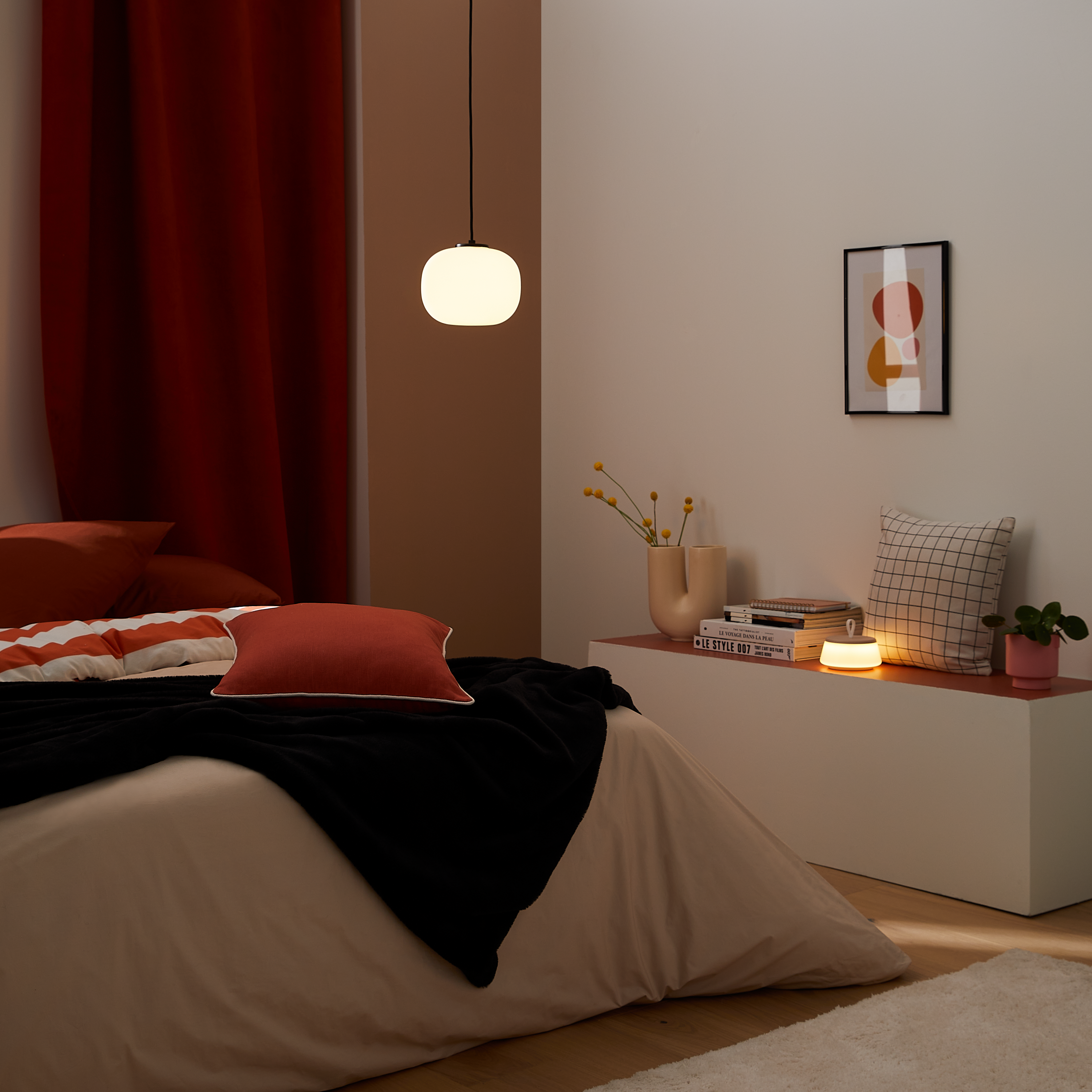 Lampa wisząca Aristide biała E27 Inspire - 8