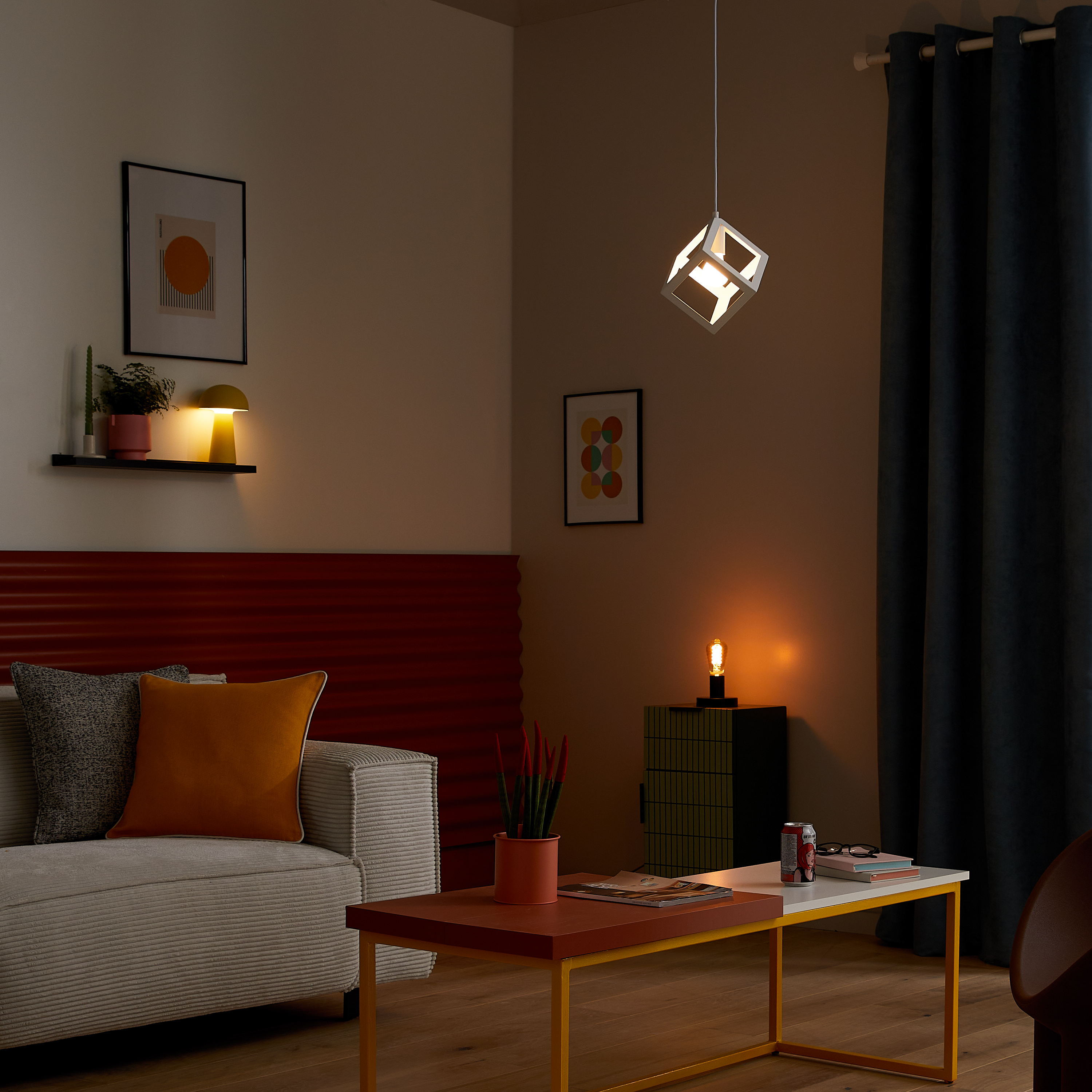 Housse de coussin Kalpe, jaune / doré, 45 x 45 cm, INSPIRE - 7