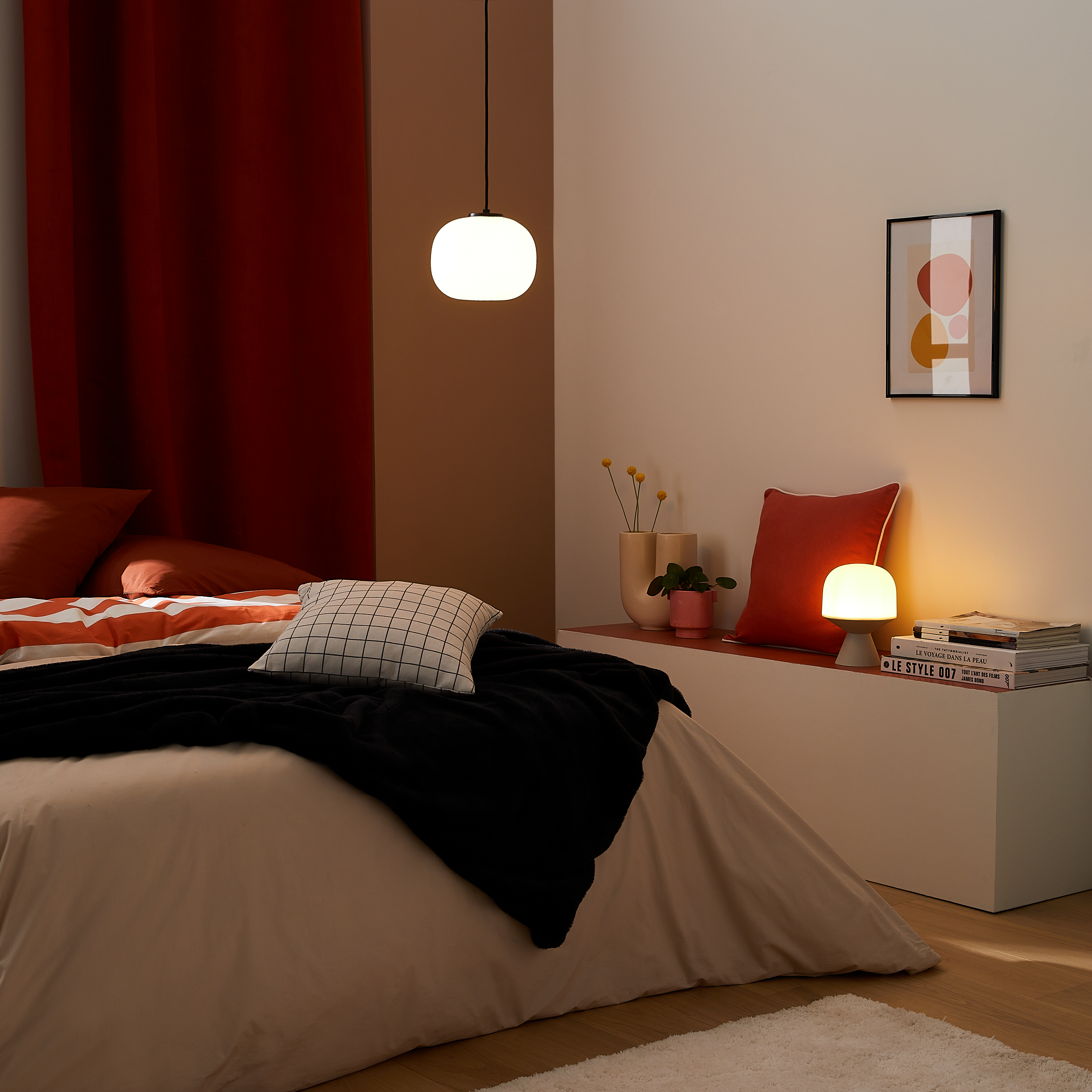 Lampa stołowa Tiga beżowa E14 LED Inspire - 8