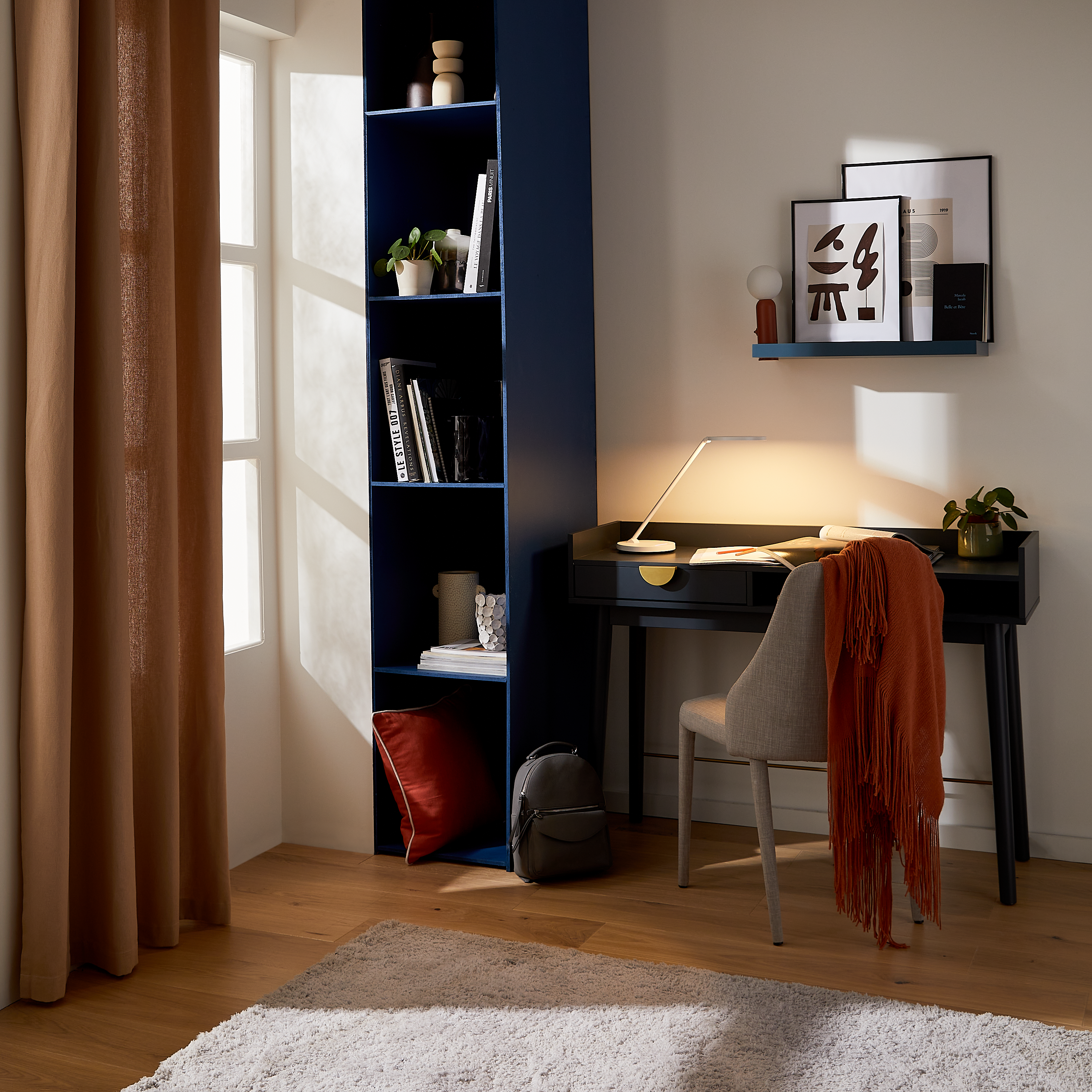 Lampa stołowa Lodi czerwona LED Inspire - 16