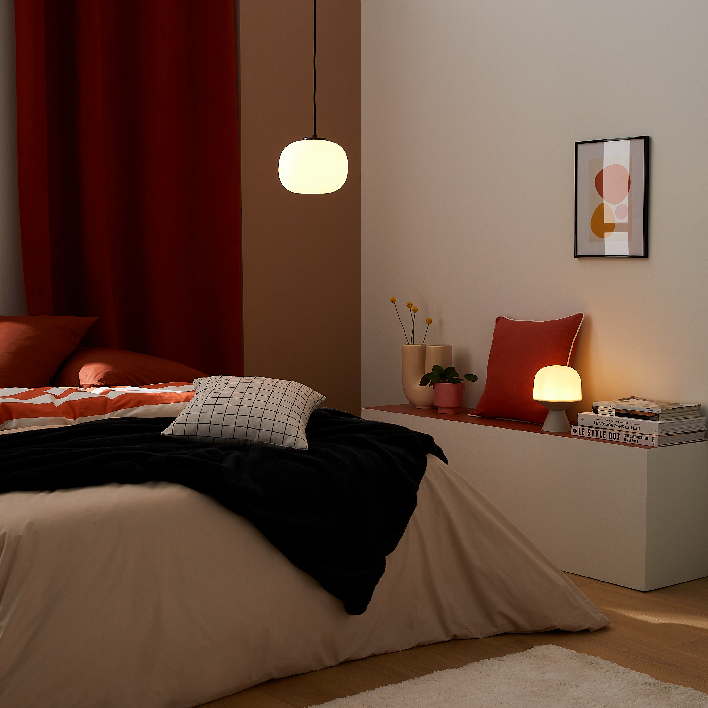 Lampa stołowa Tiga beżowa E14 LED Inspire - 7