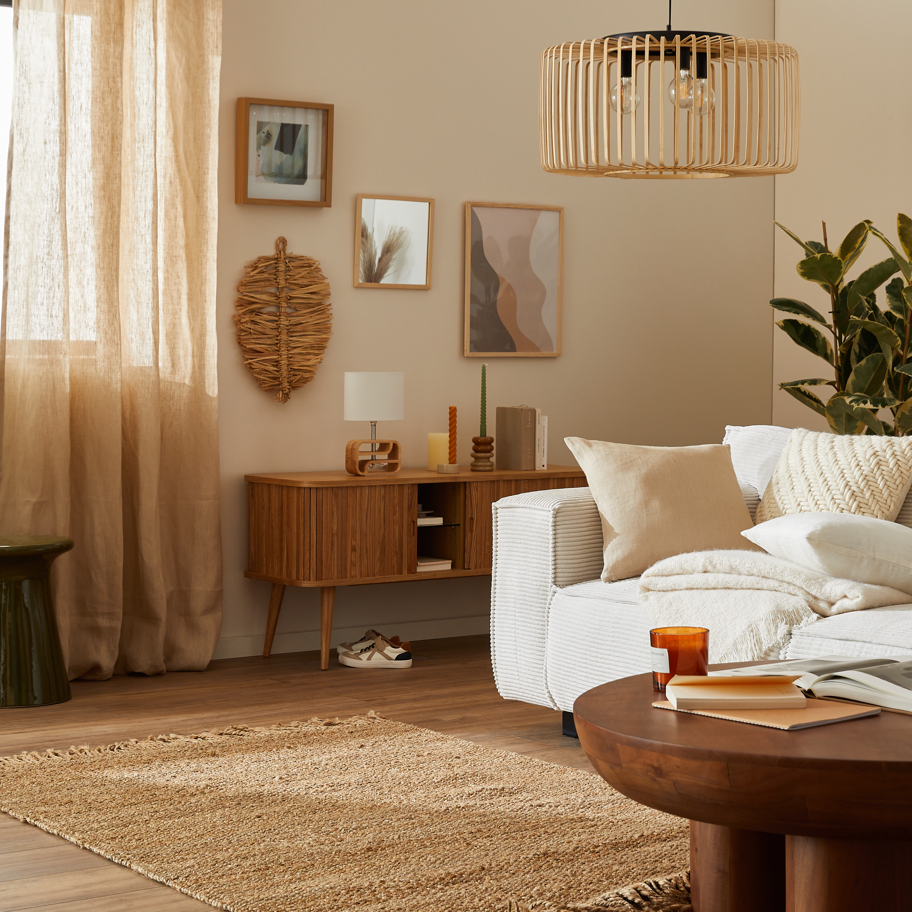 Lampa stołowa Nasimo drewno E14 Inspire - 5