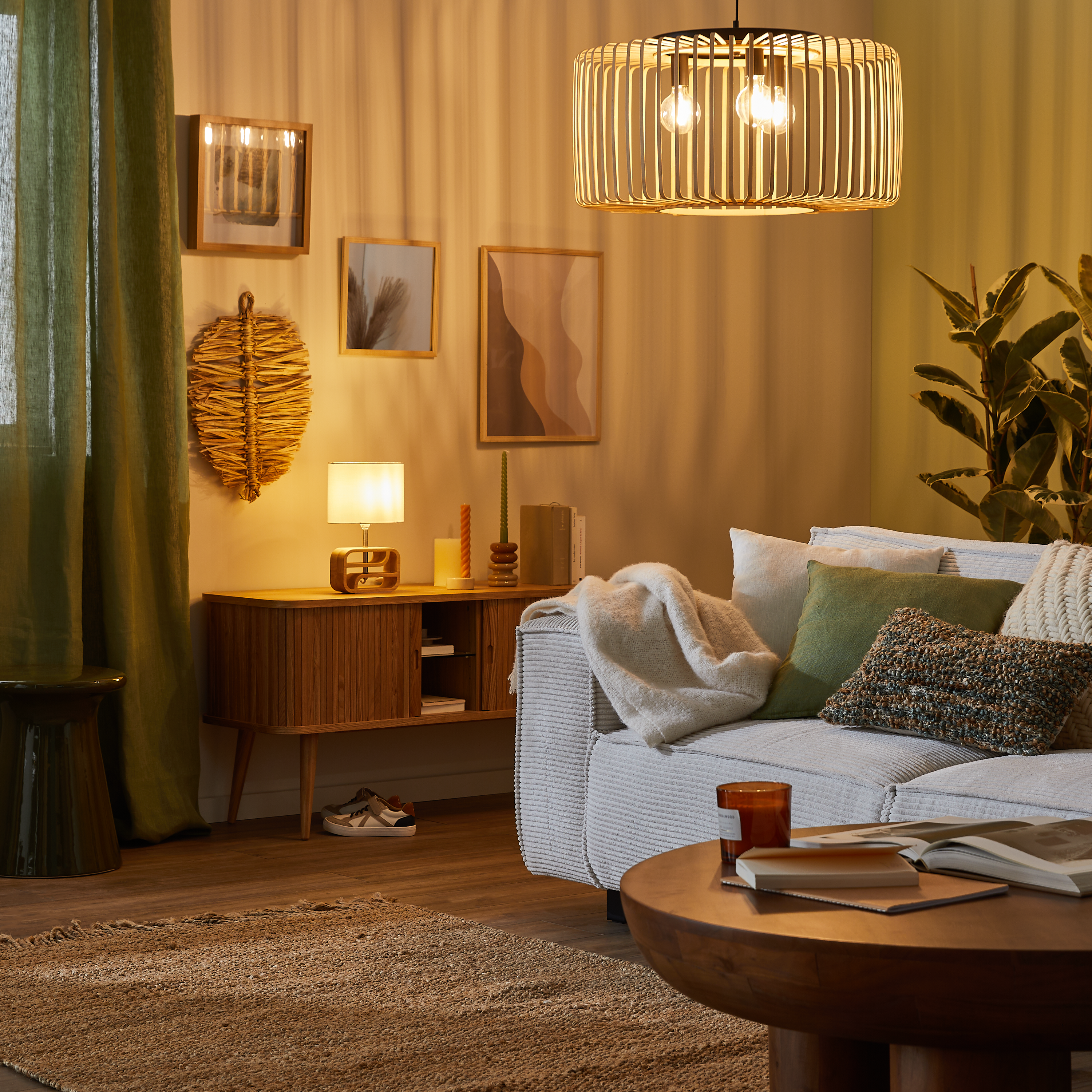 Lampa stołowa Nasimo drewno E14 Inspire - 10