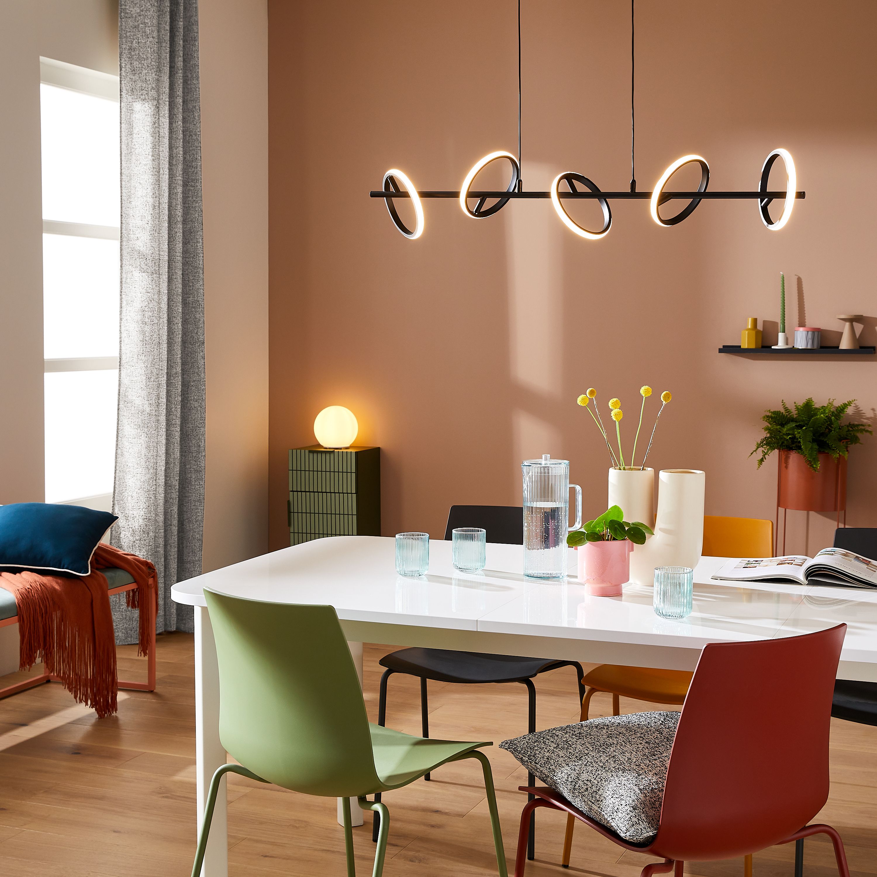 Lampa wisząca Kapeo czarna 5 x LED Inspire - 4