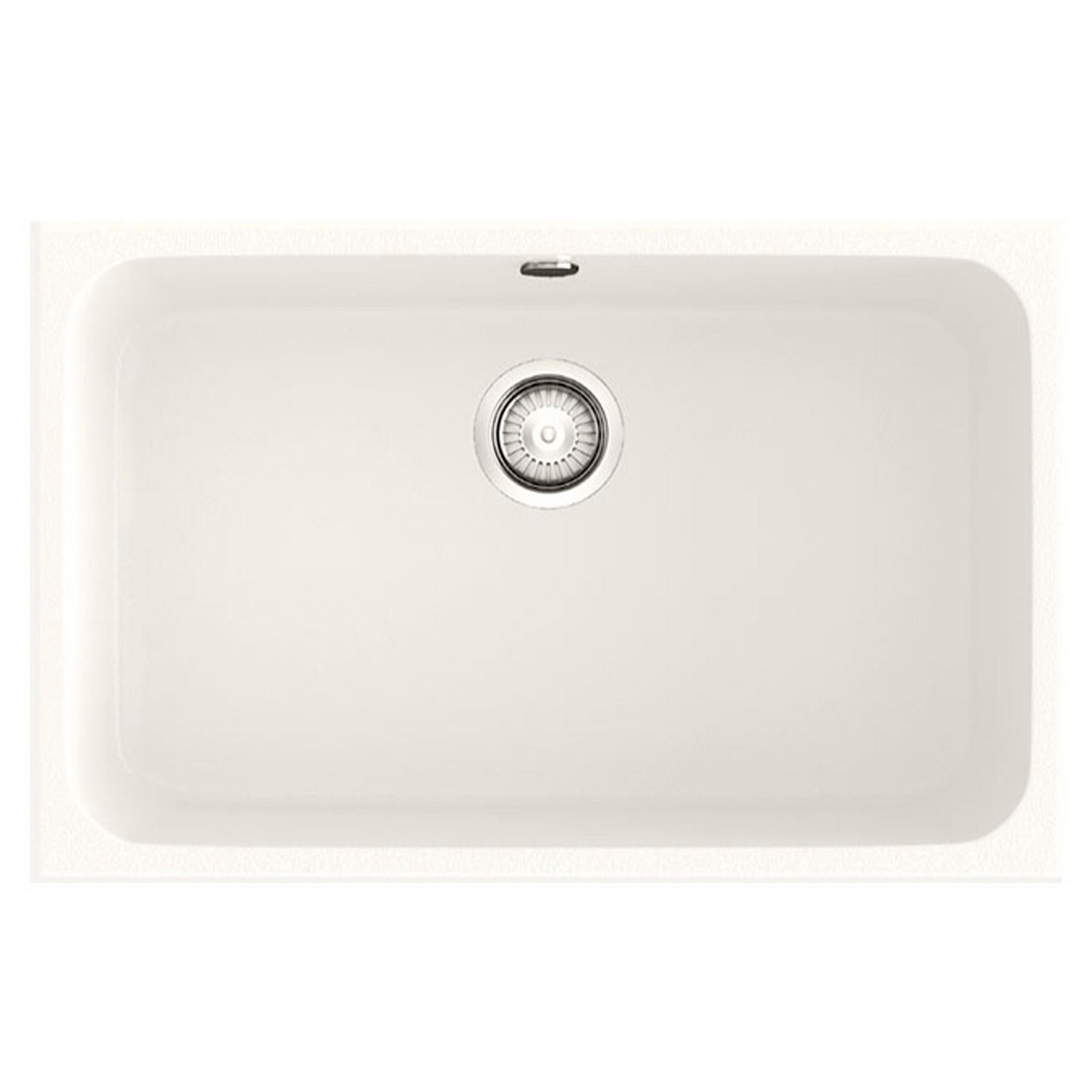 Fregadero 1 seno rectangular poalgi gandia hekla snow blanco 74x44.5 cm