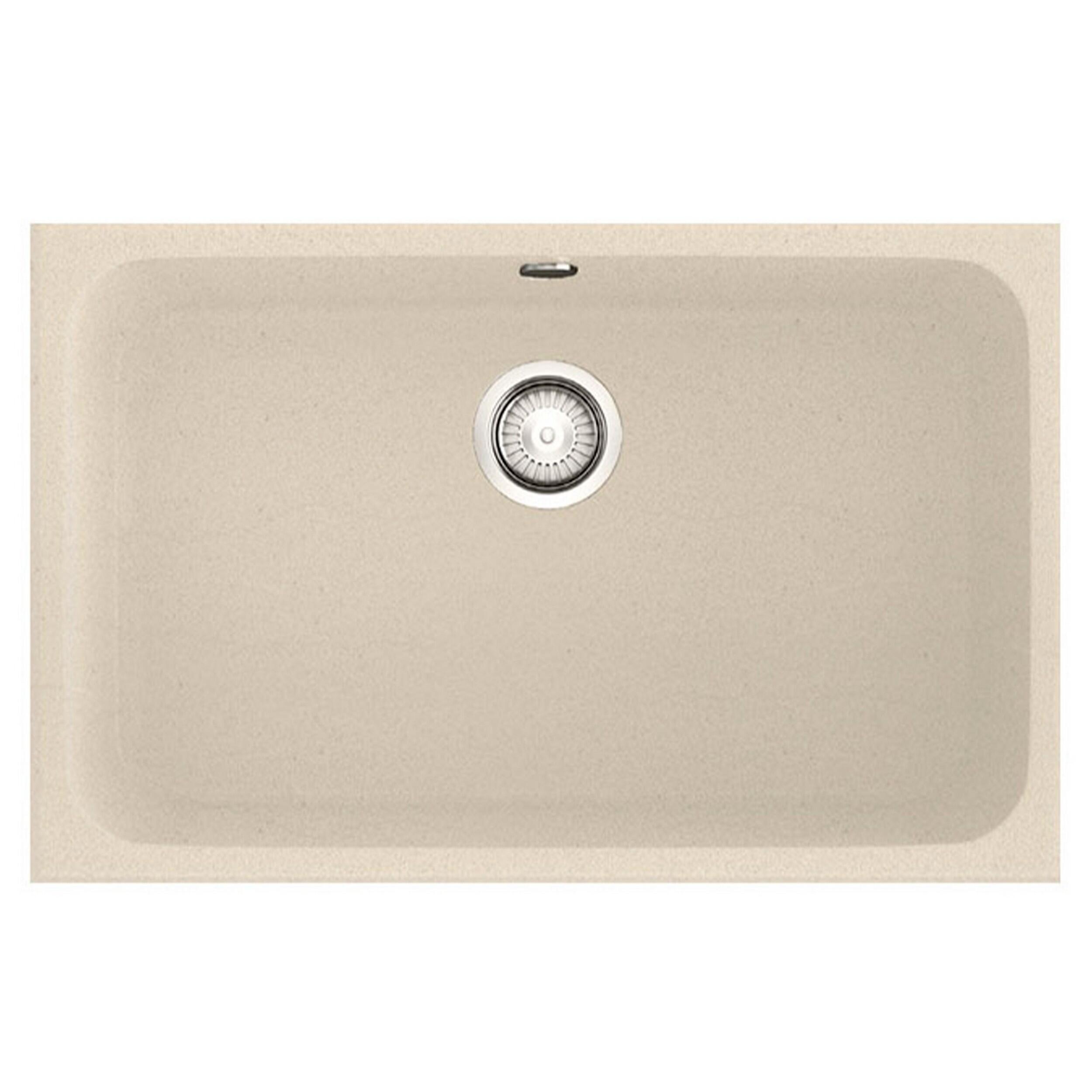 Fregadero 1 seno rectangular poalgi gandia hekla pumice beige 74x44.5 cm